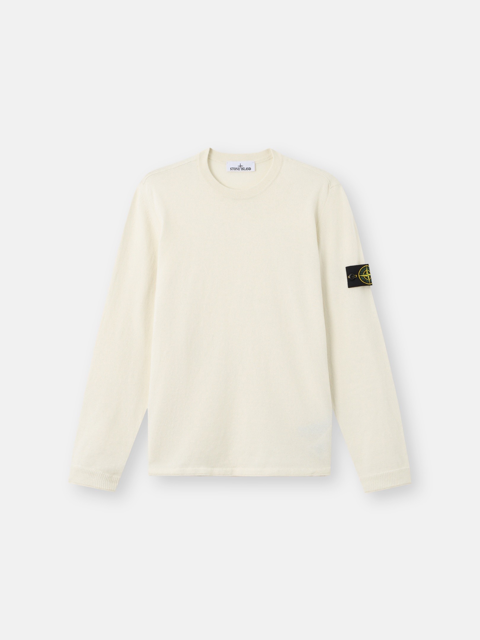 Ivory Regular-fit crewneck jumper with rolled edges 5100062 LIGHT