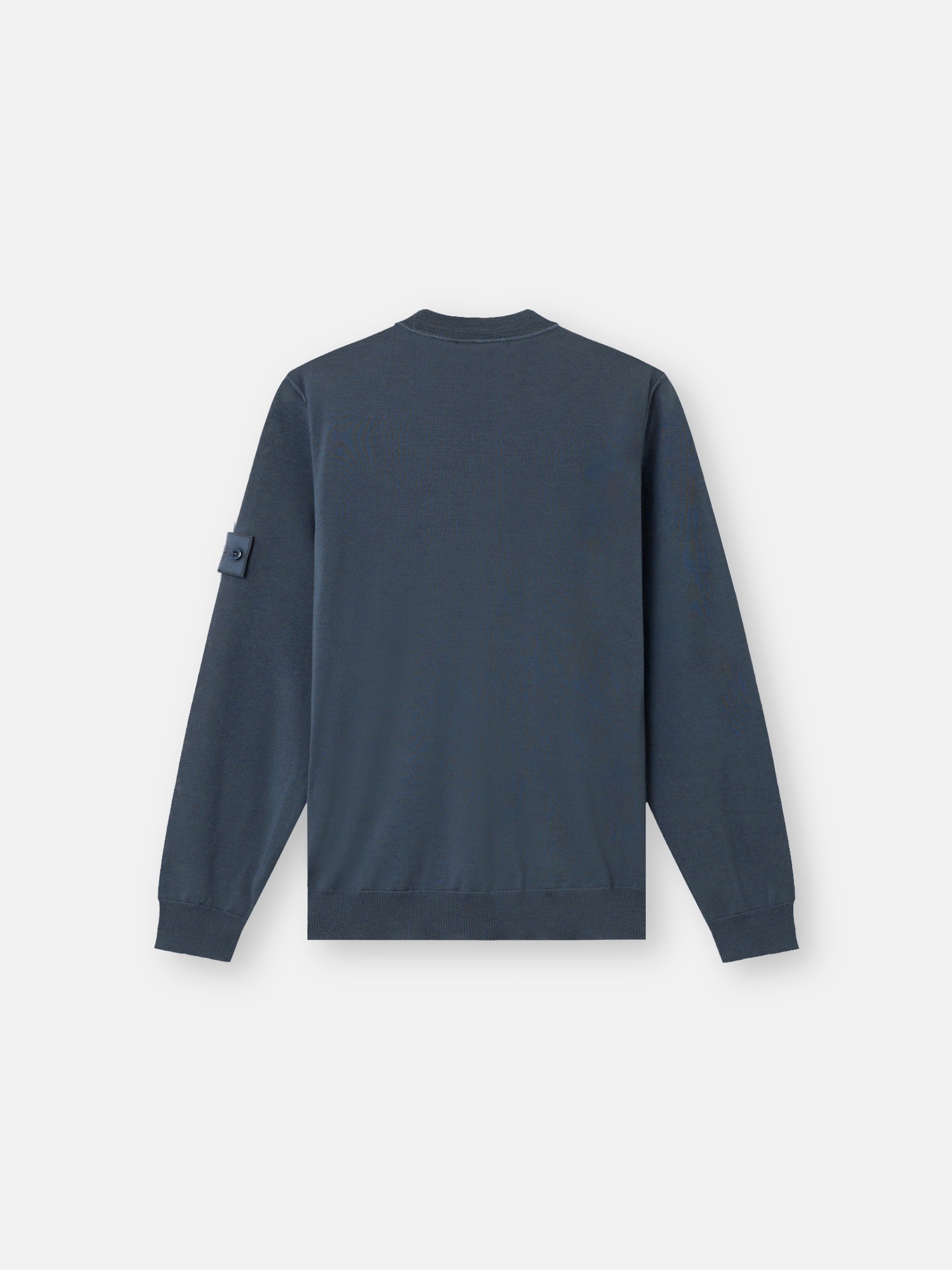Slate Blue Regular-fit crewneck sweater with ribbed trims 5100074