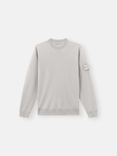 Dust Grey Regular-fit crewneck jumper with ribbed trims 5100074