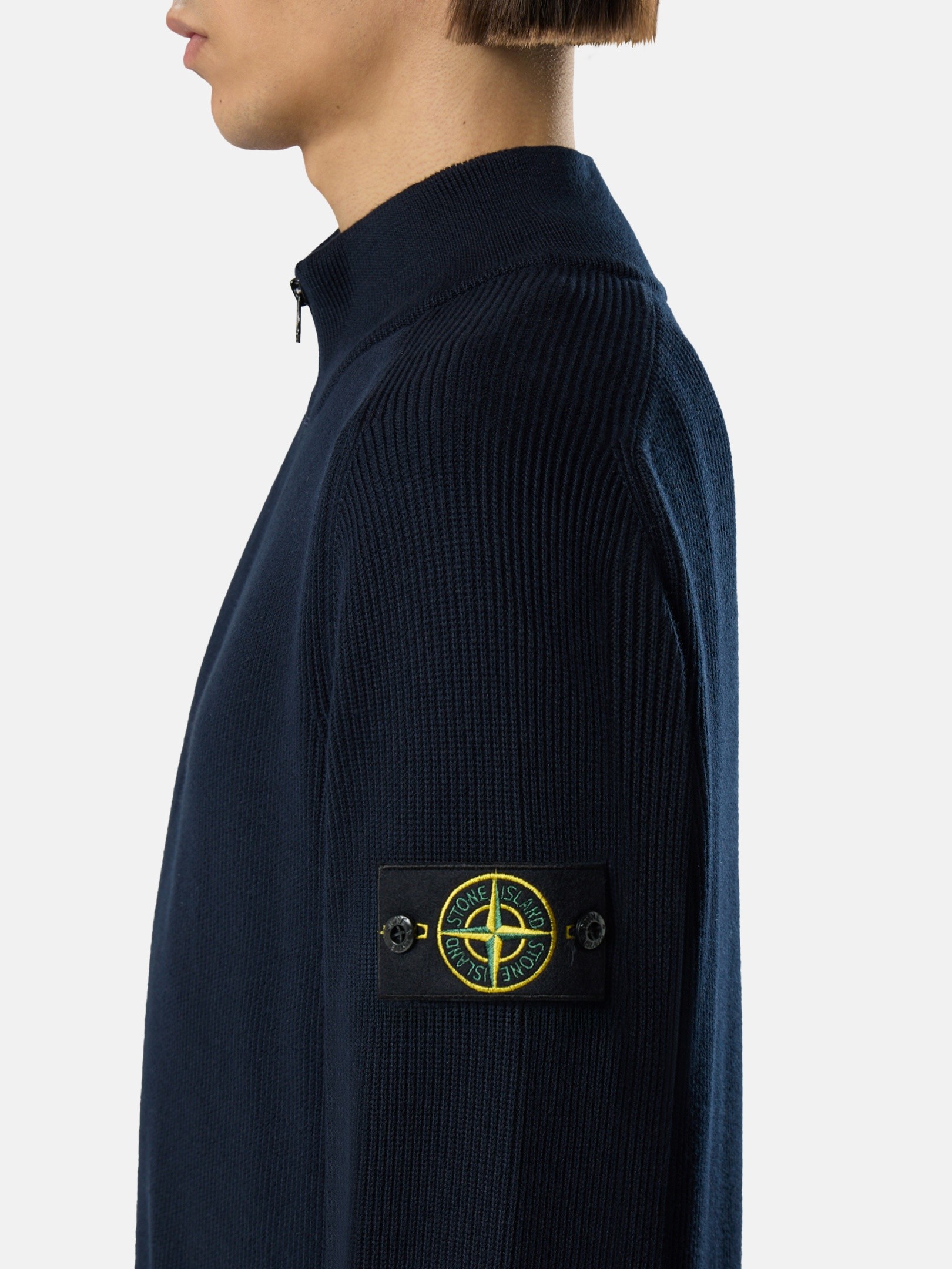 STONE ISLAND ダークブラウン ニット クォータージップ XL 2026年最新 