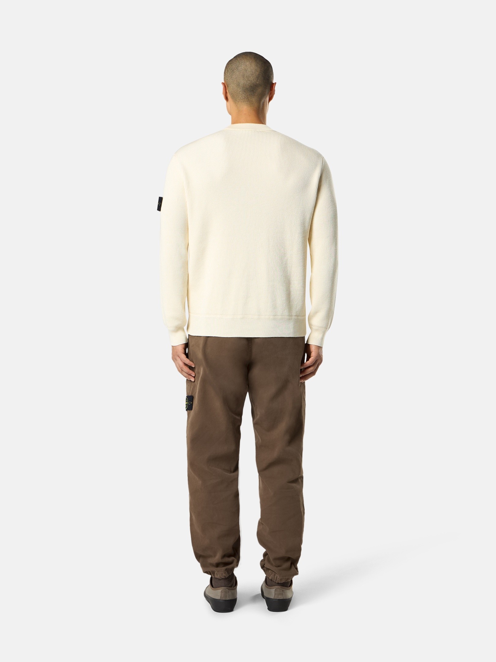 Ivory Regular-fit crewneck sweater 5100154 RIBBED SOFT ORGANIC 