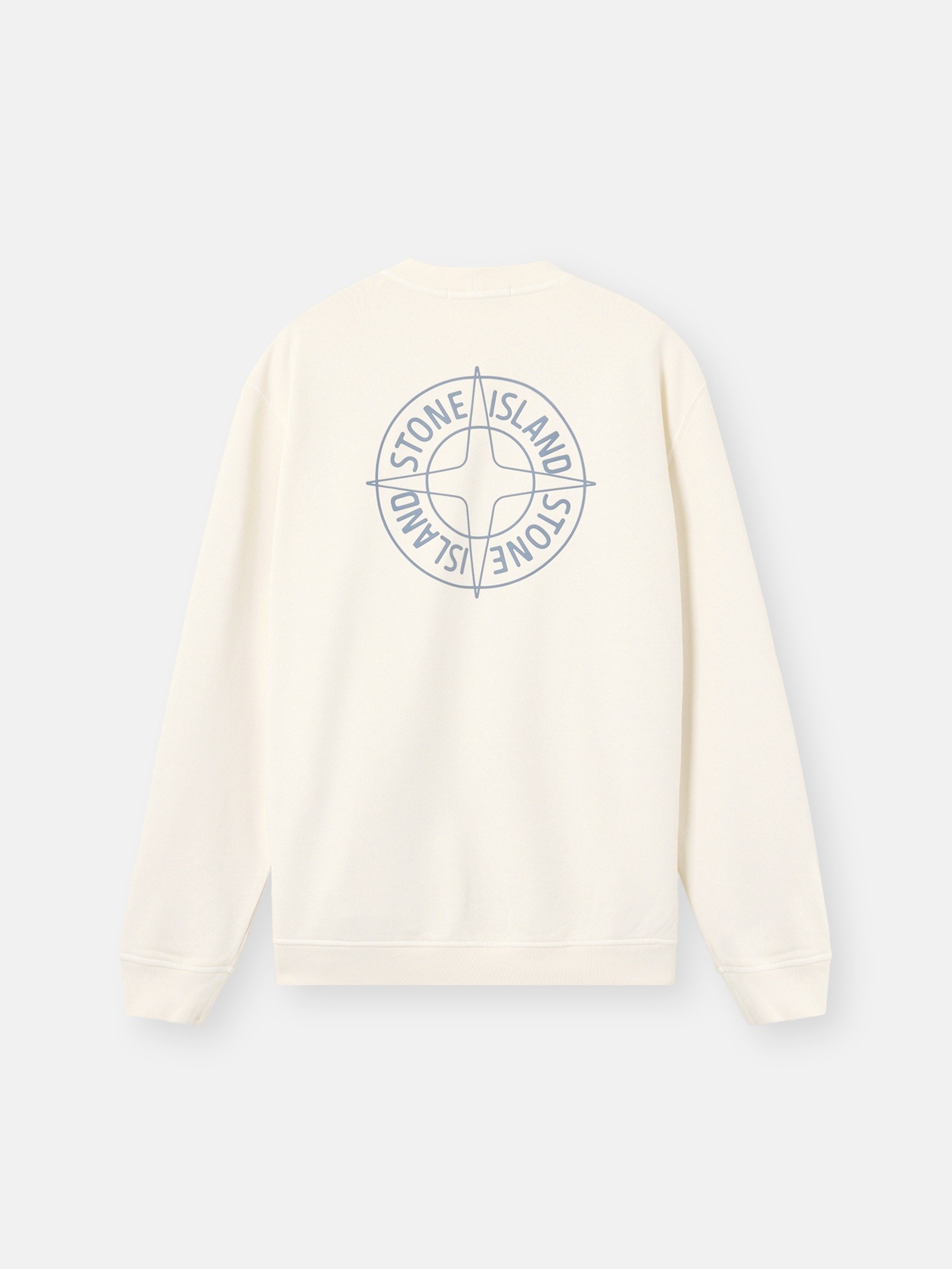 Ivory Oversized-fit crewneck sweatshirt with 'Outline Compass