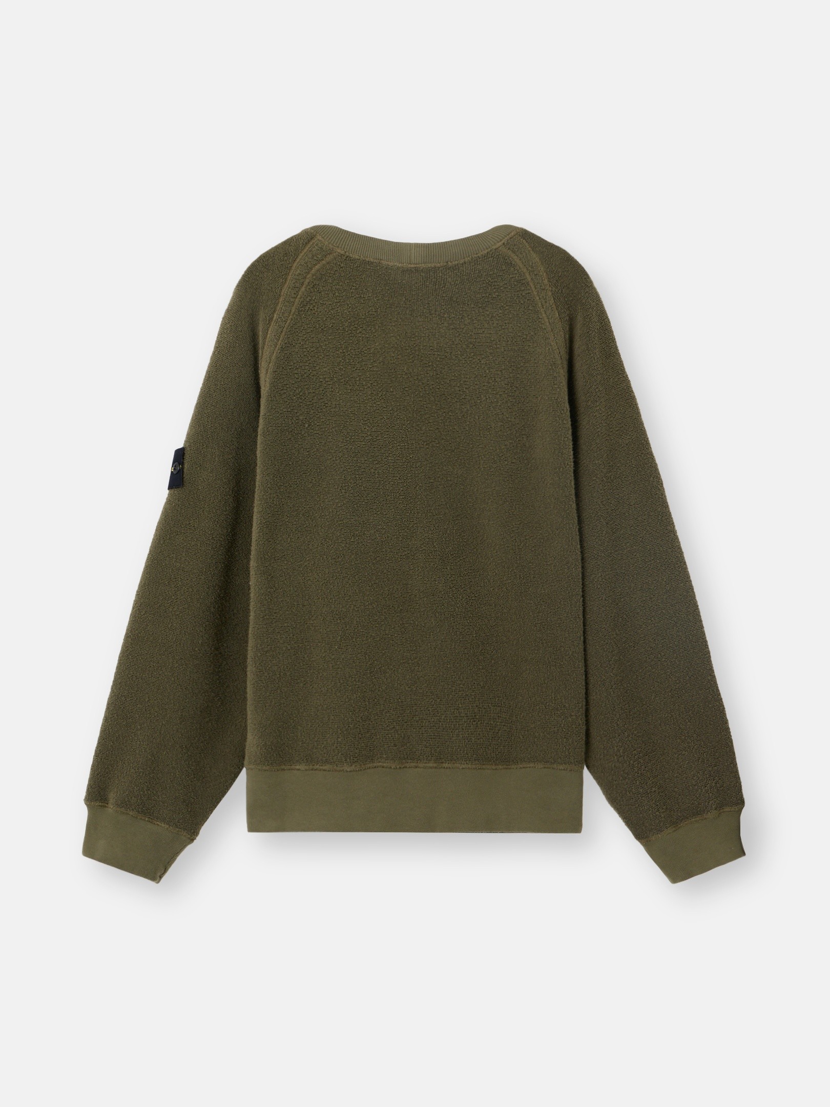 Military Green Oversized-fit crewneck sweatshirt with raglan 