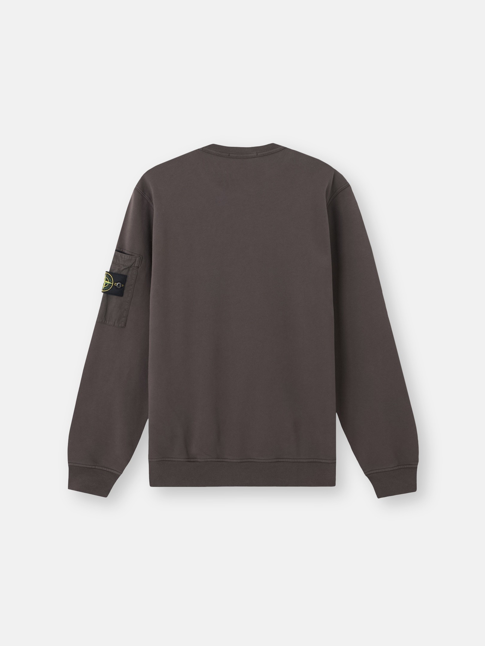 Charcoal Grey Regular-fit crewneck sweatshirt with seasonal pocket