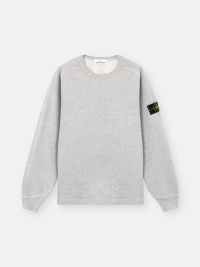Dust Grey Melange Oversized-fit crewneck sweatshirt with raglan