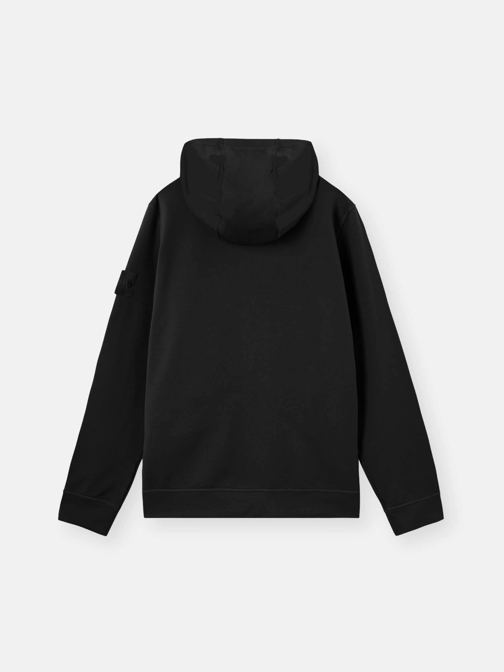 Black Regular-fit zipper-up hooded sweatshirt with pockets 6100024