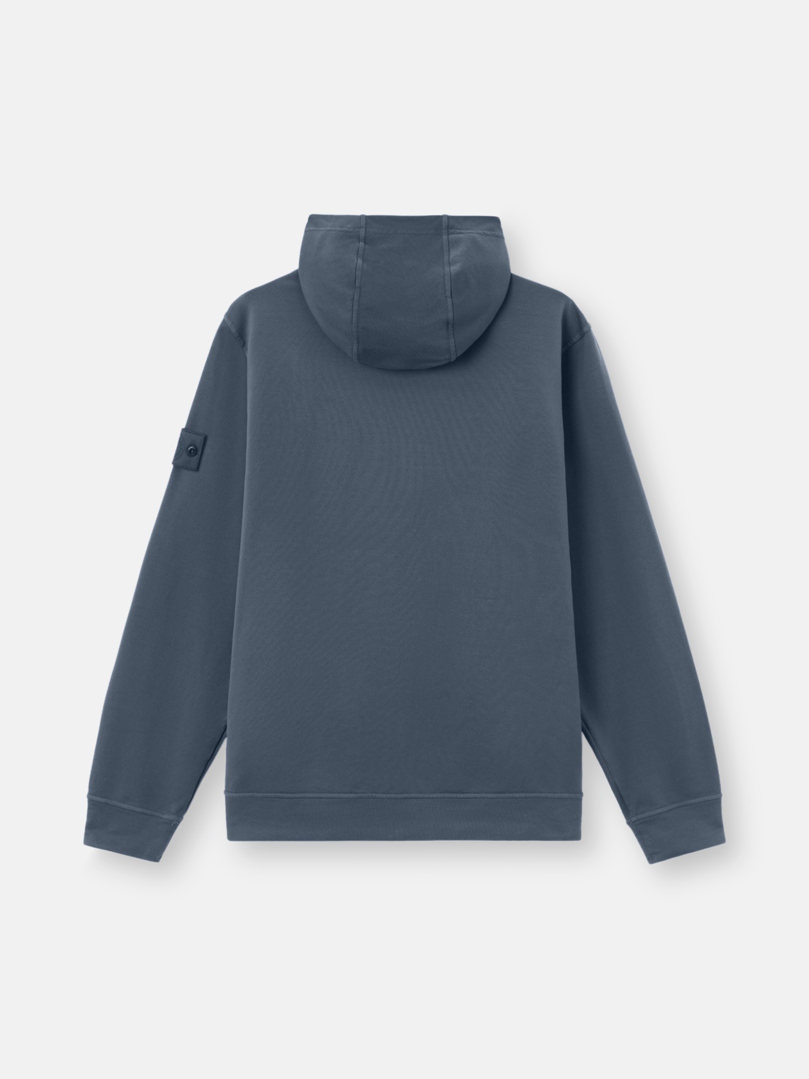 Slate Blue Regular-fit zip-up hooded sweatshirt with pockets
