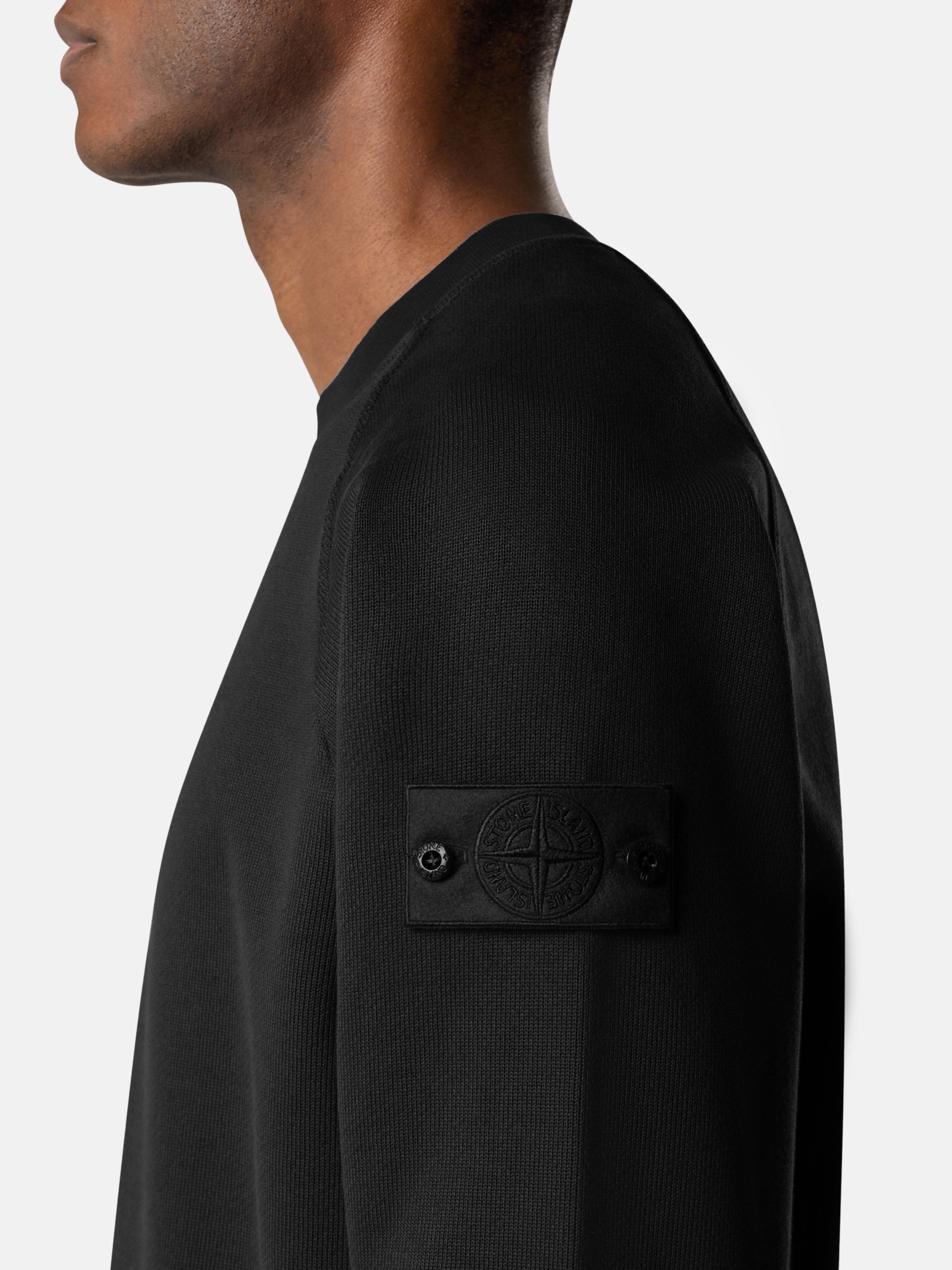Black Comfort-fit crewneck sweatshirt with raglan sleeves 6100028