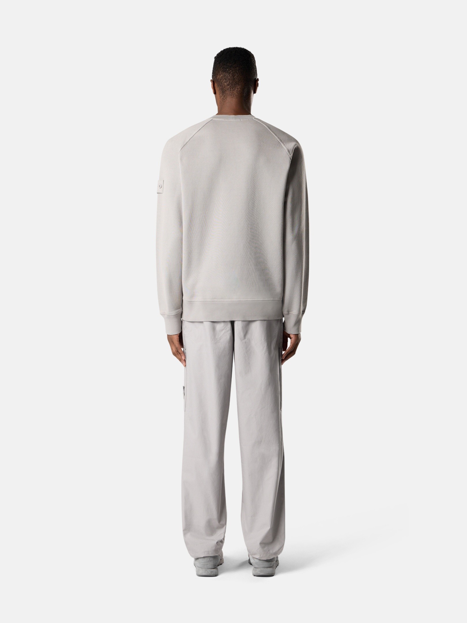 Dust Grey Comfort-fit crewneck sweatshirt with raglan sleeves