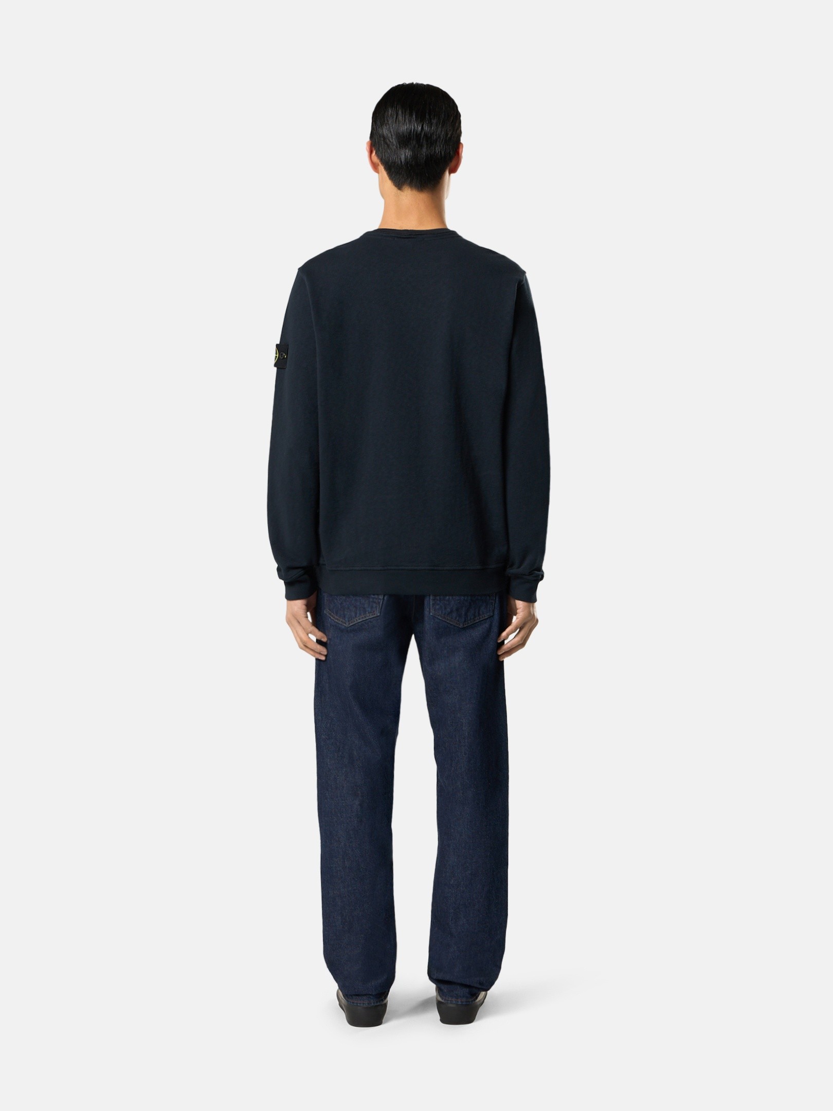 Navy Blue Regular-fit crewneck sweatshirt 6100034 MALFILÉ FLEECE