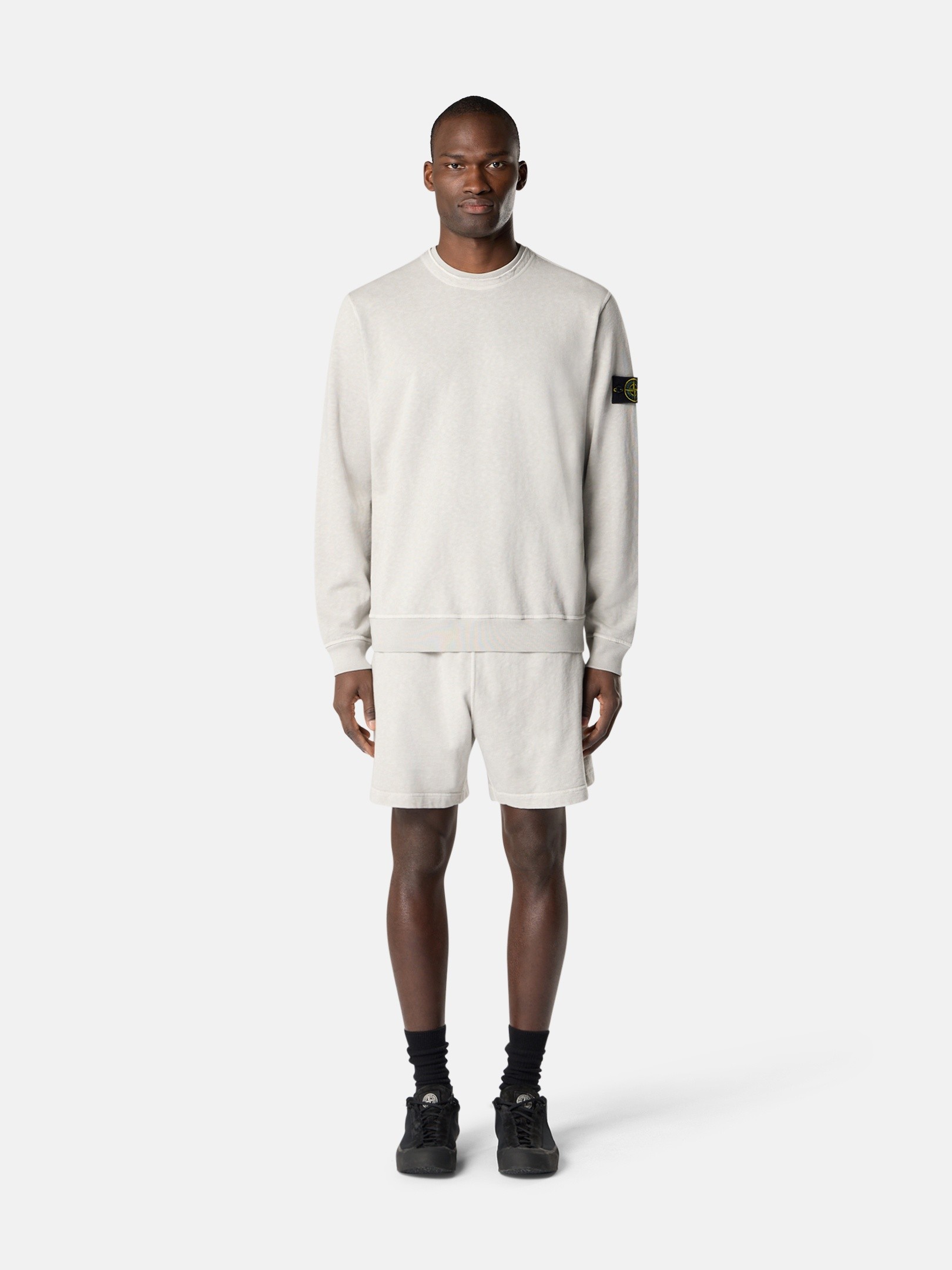 Pearl Grey Regular-fit crewneck sweatshirt 6100034 MALFILÉ FLEECE