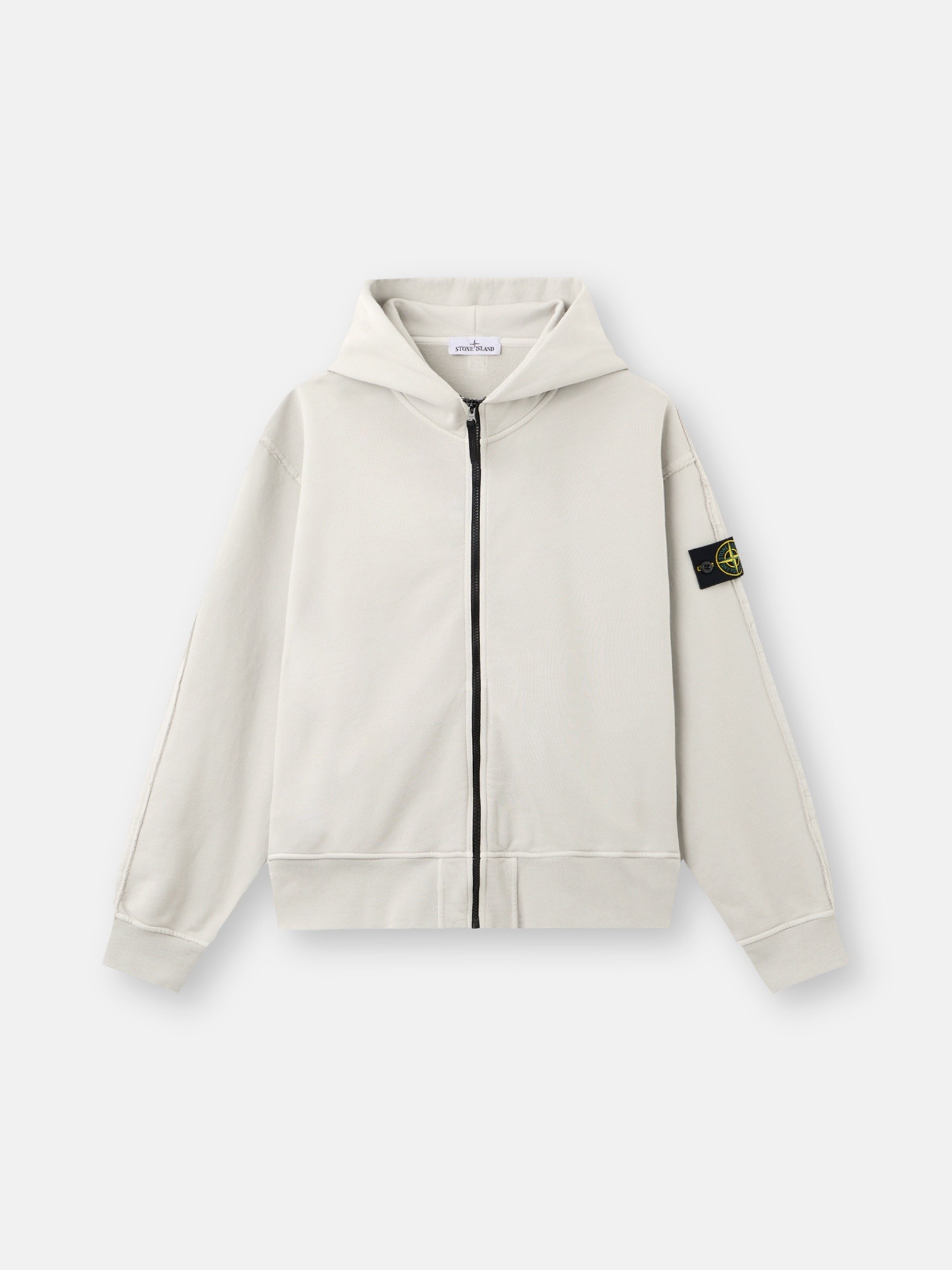 Pearl Grey Oversized-fit zip-up hooded sweatshirt with pockets Pearl Grey Oversized-fit zip-up hooded sweatshirt with pockets