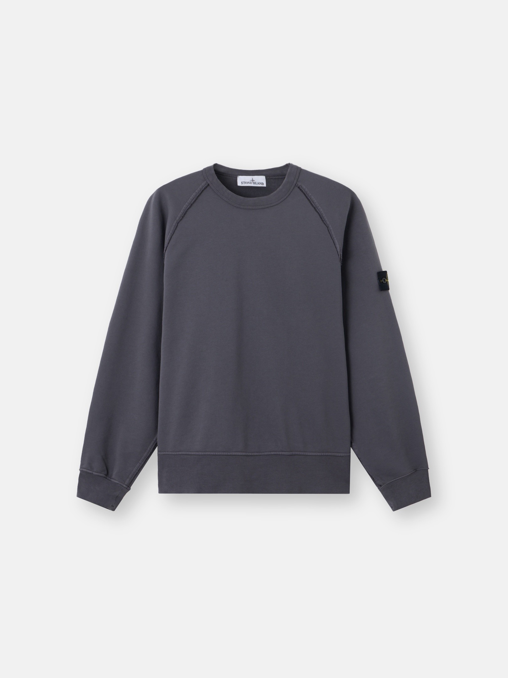 Blue Grey Oversized-fit crewneck sweatshirt with raglan sleeves
