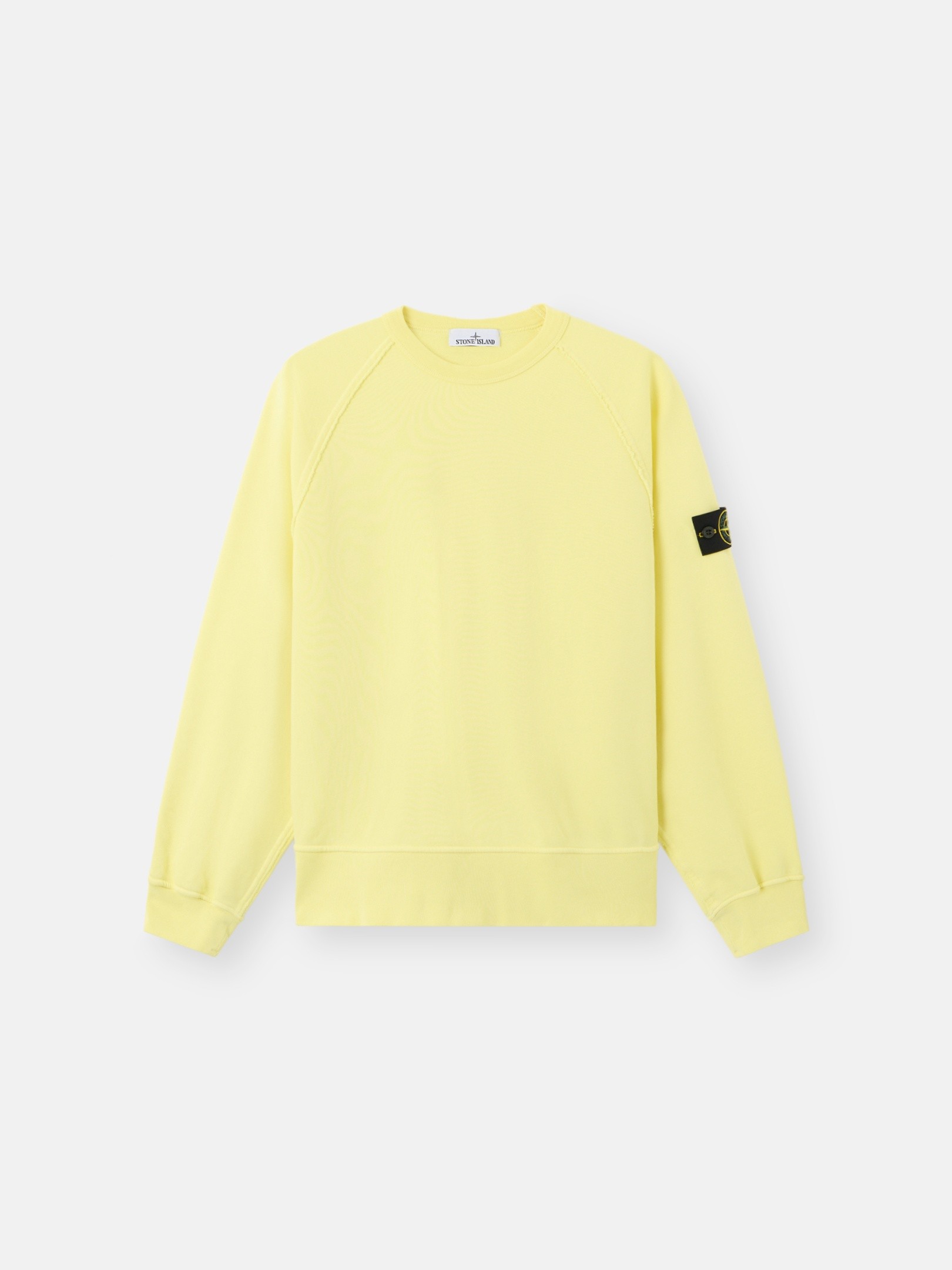 STONE  イエロー トレーナー Lemon Oversized-fit crewneck sweatshirt with raglan sleeves