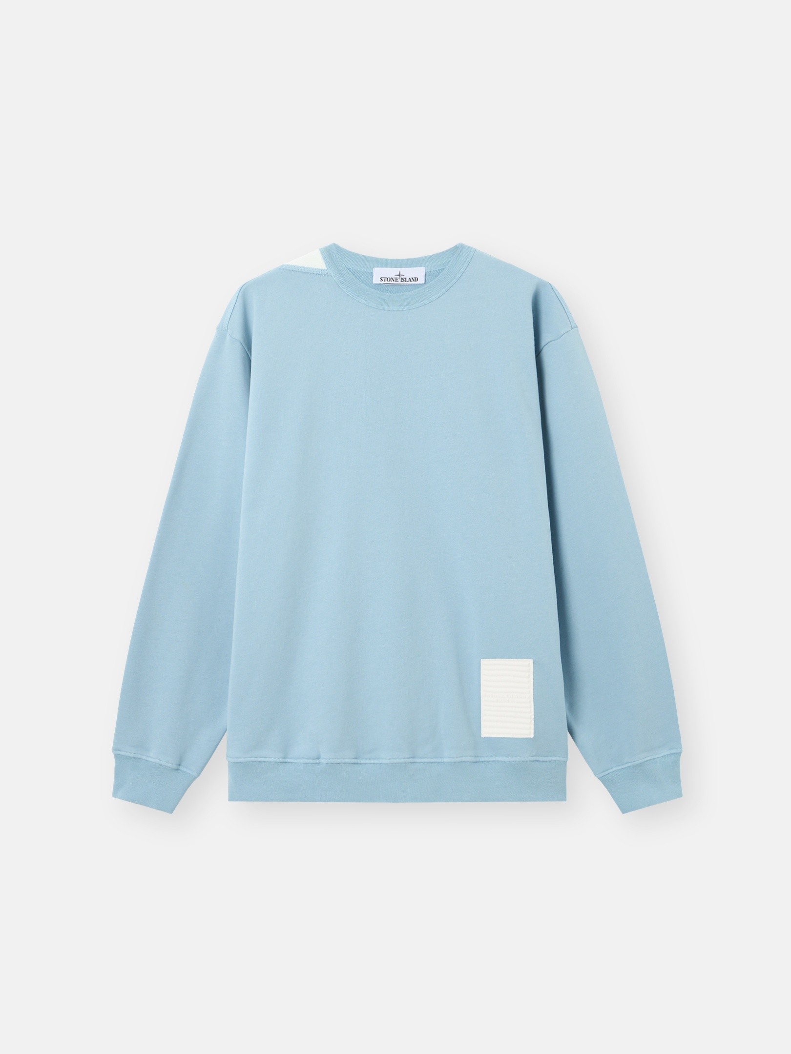 Dust Blue Oversized-fit crewneck sweatshirt with reflective detail