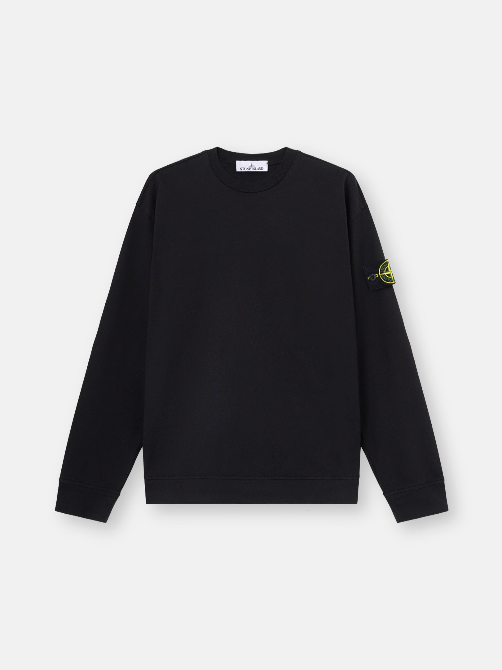 ブラック レギュラーフィット クルーネック スウェットシャツ 6100057