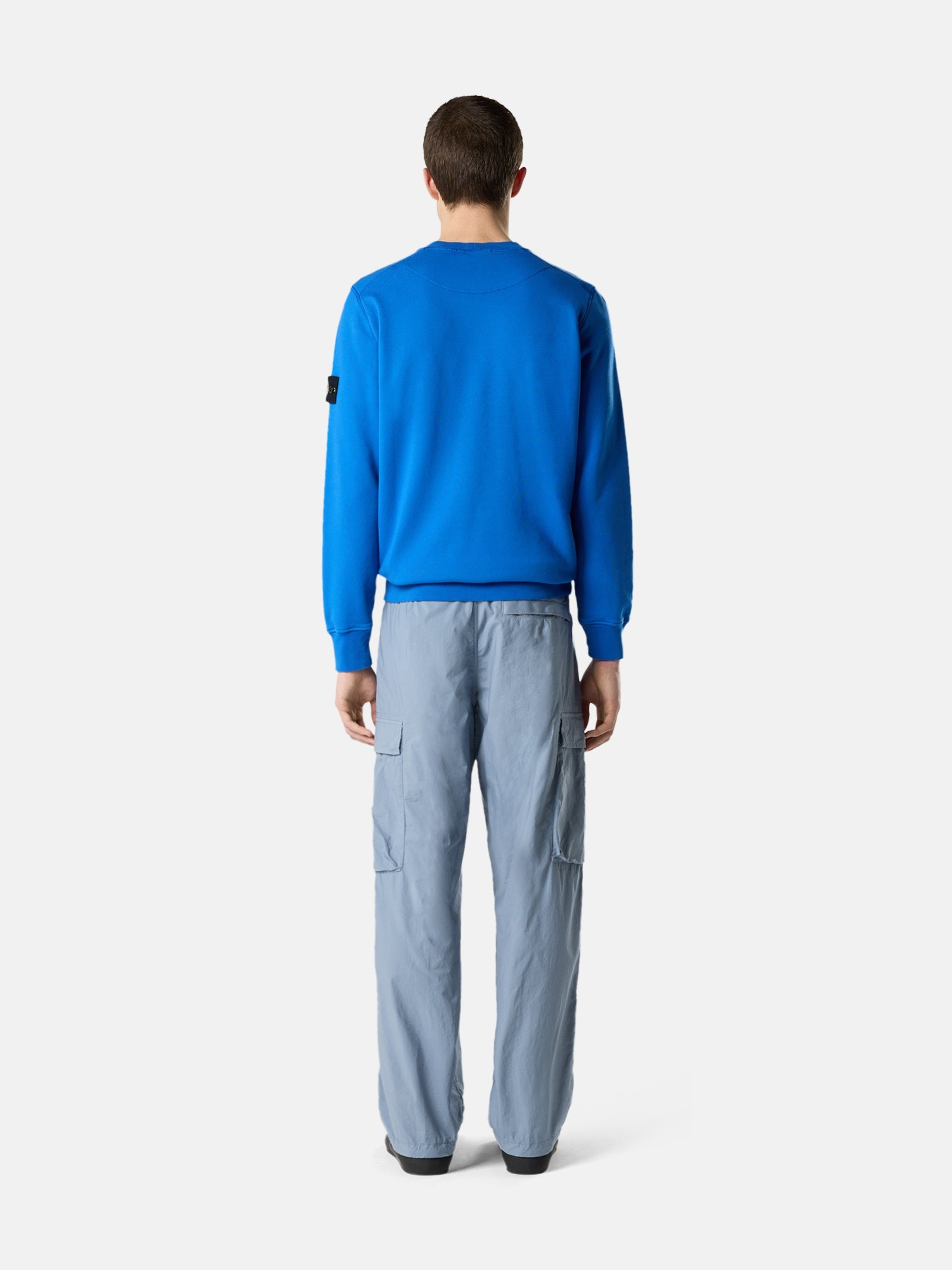Bright Blue Regular-fit crewneck sweatshirt with raglan sleeves