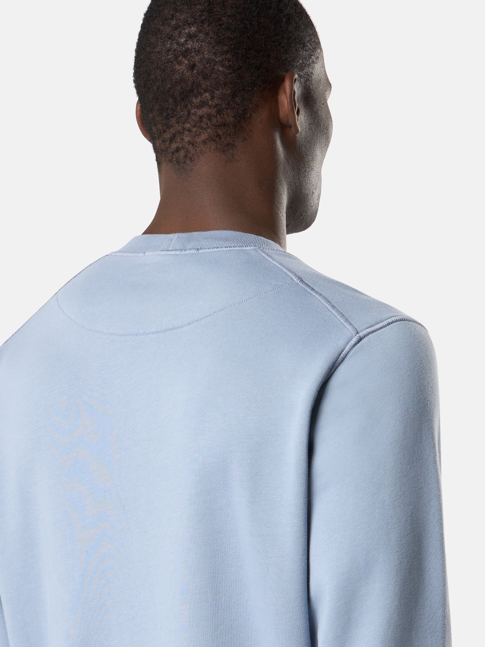 Avio Blue Regular-fit crewneck sweatshirt with raglan sleeves