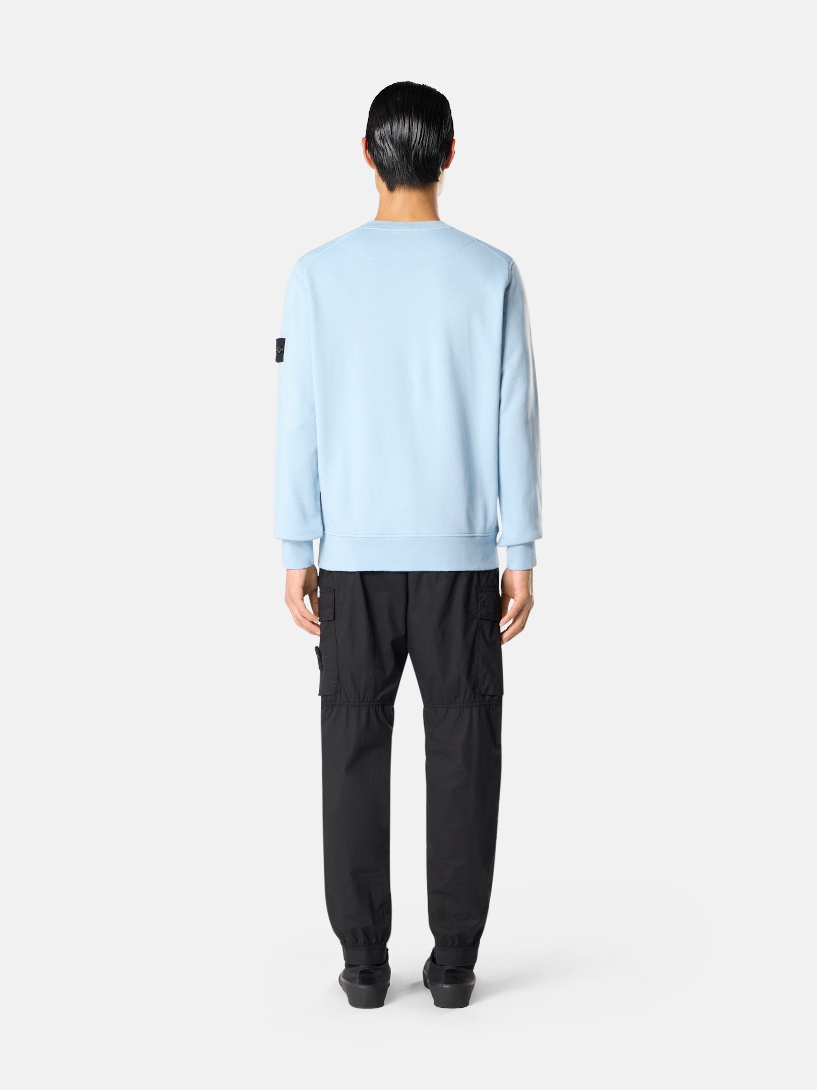 Dust Blue Regular-fit crewneck sweatshirt with raglan sleeves