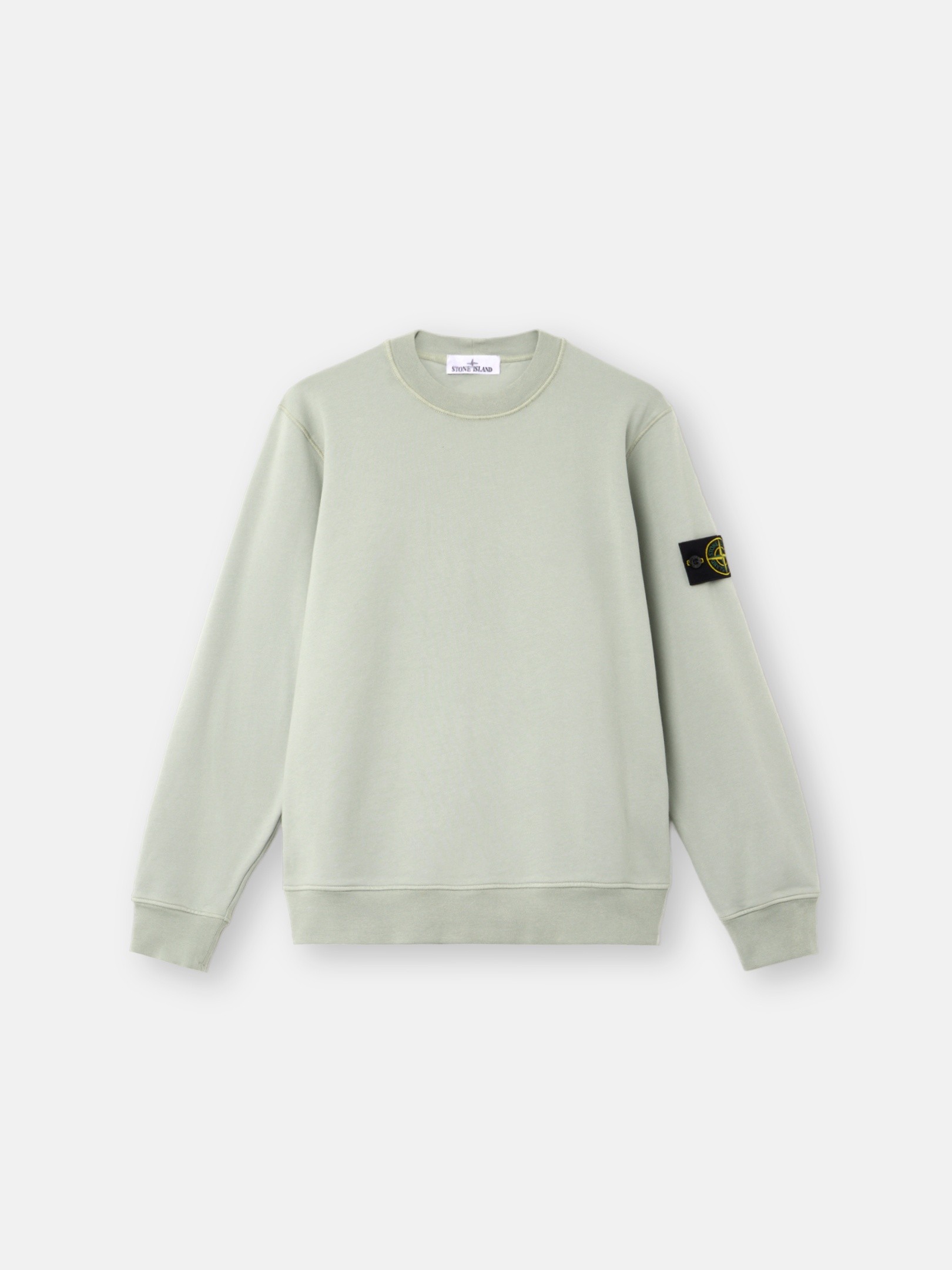 Sage Green Regular-fit crewneck sweatshirt with raglan sleeves