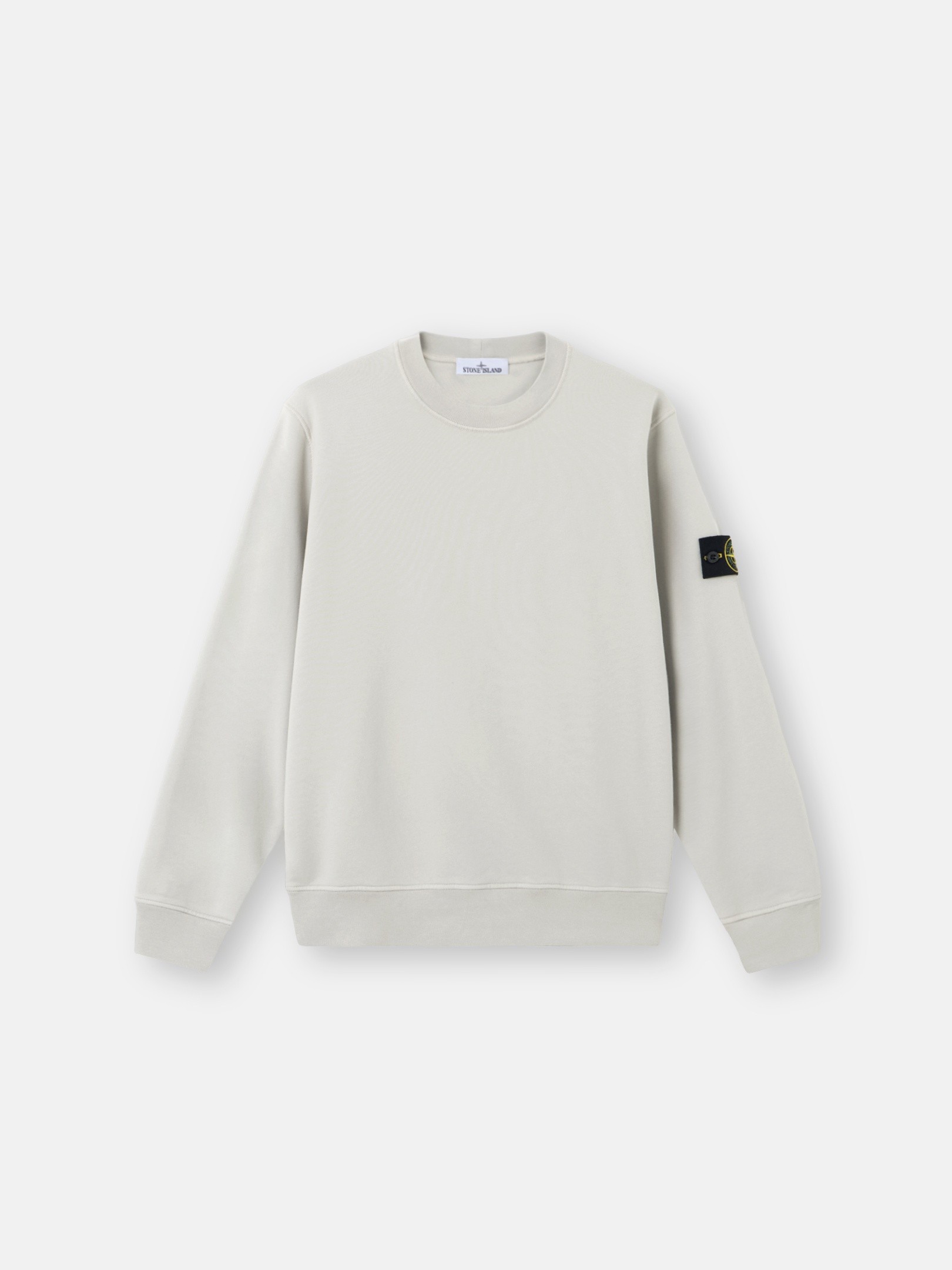 Pearl Grey Regular-fit crewneck sweatshirt with raglan sleeves