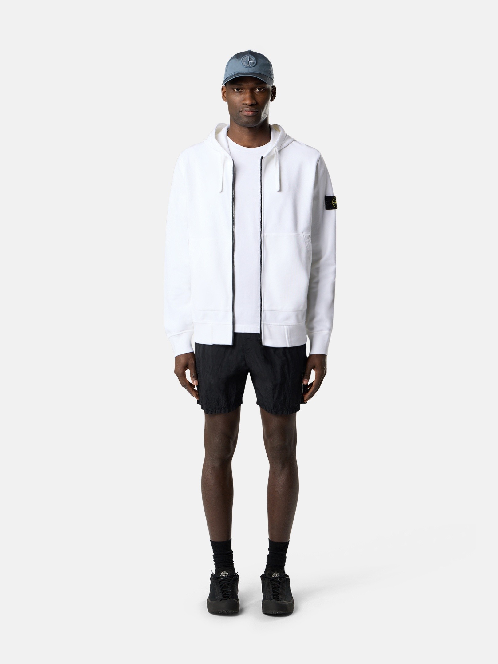 Белый 6100061 ORGANIC COTTON FLEECE Regular-fit zip-up hooded