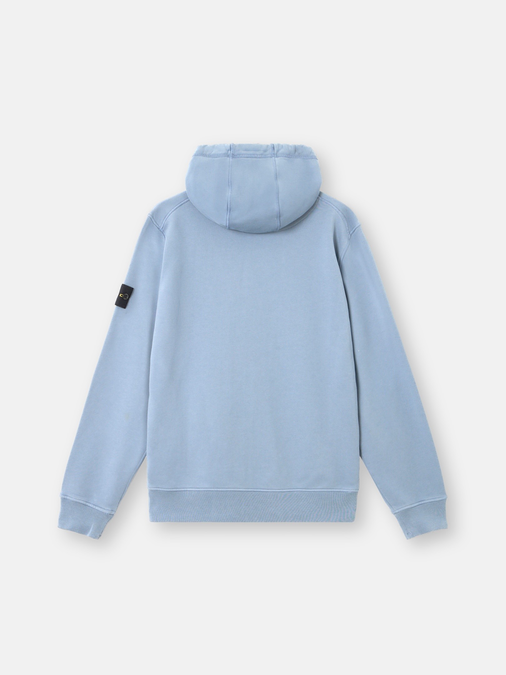 Avio Blue Regular-fit zipper-up hooded sweatshirt with pockets