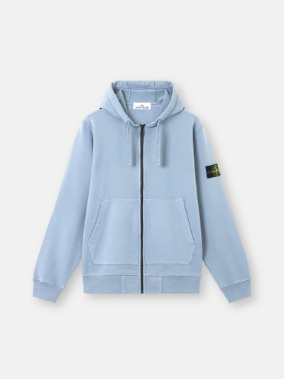 Avio Blue Regular-fit zip-up hooded sweatshirt with pockets