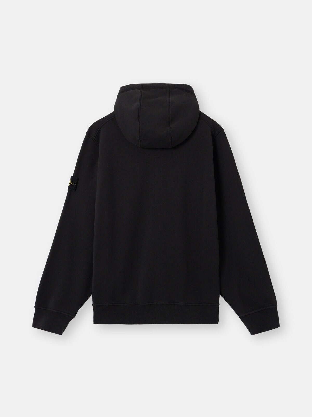 Black Regular-fit zipper-up hooded sweatshirt with pockets 6100061