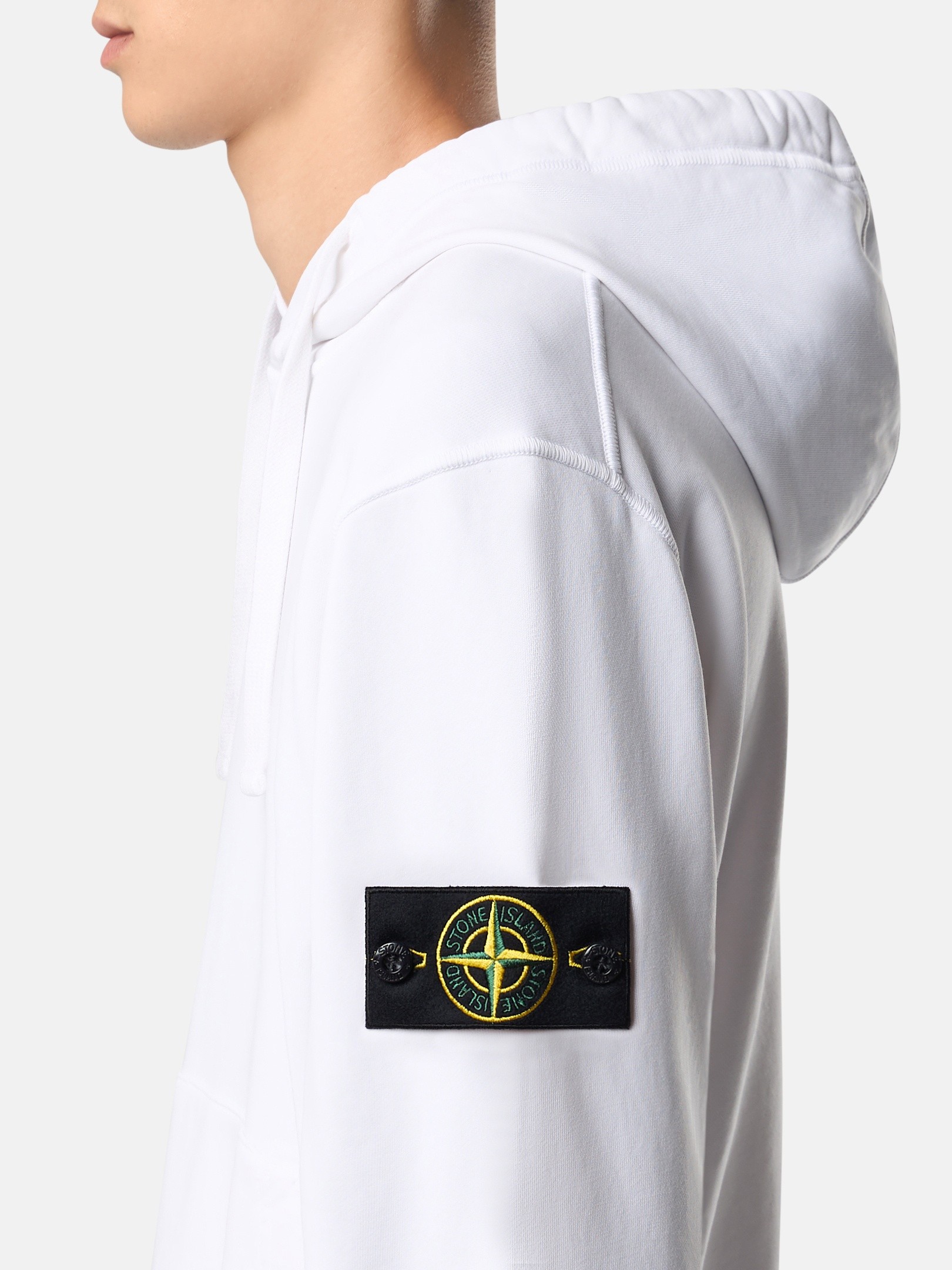 White Regular-fit hooded sweatshirt with pouch pocket 6100062