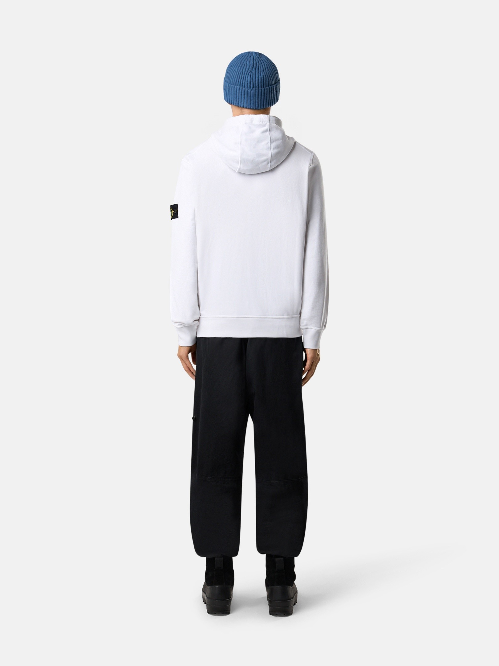 White Regular-fit hooded sweatshirt with pouch pocket 6100062