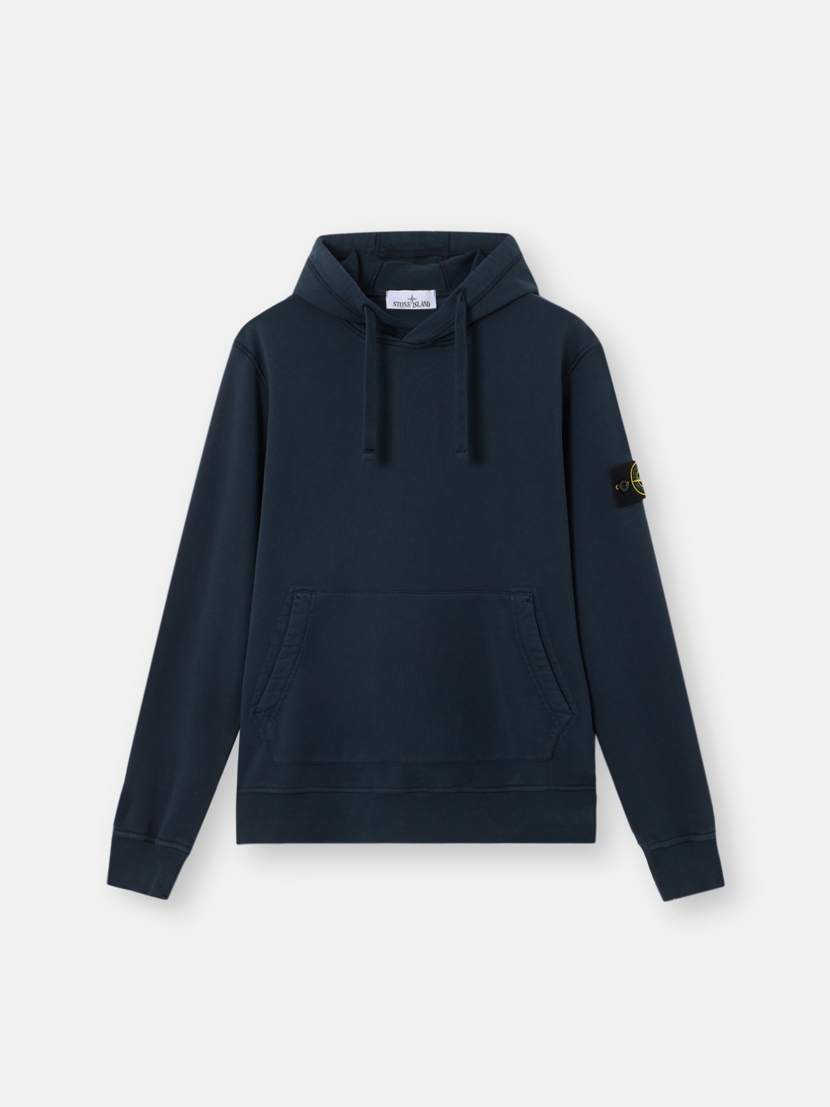 Navy Blue Regular-fit hooded sweatshirt with pouch pocket 6100062