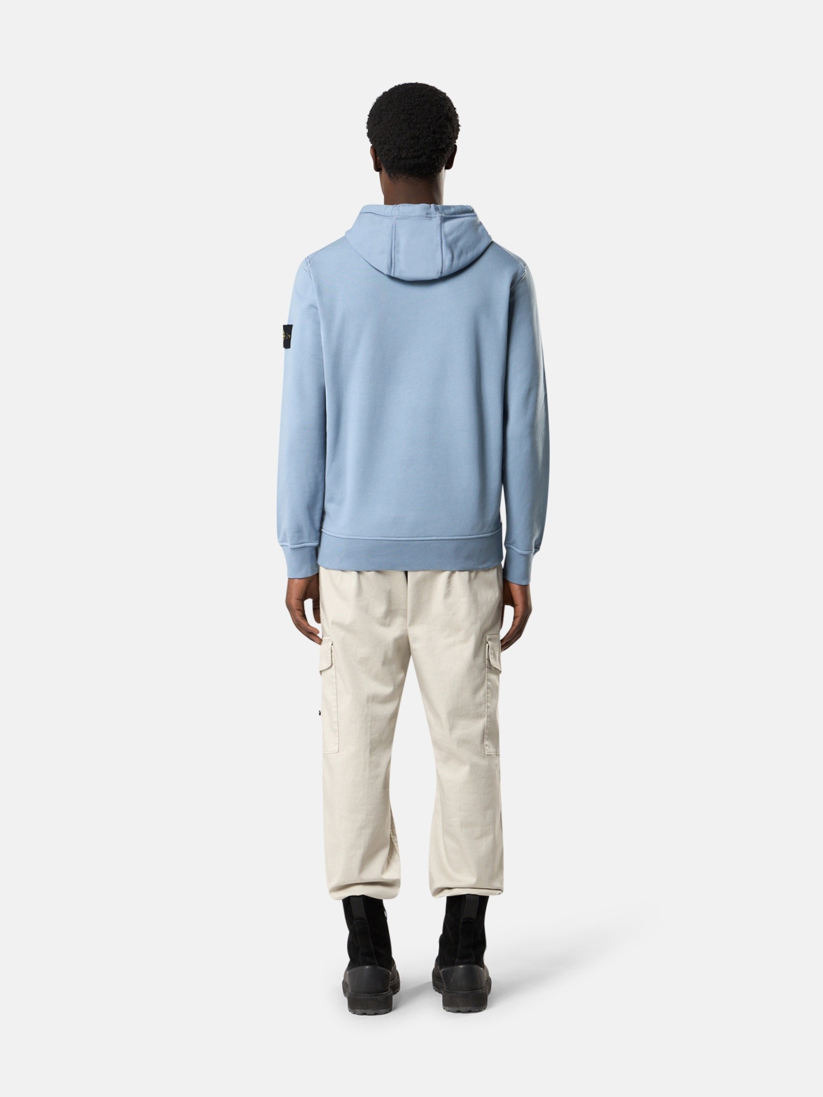 Avio Blue Regular-fit hooded sweatshirt with pouch pocket 6100062