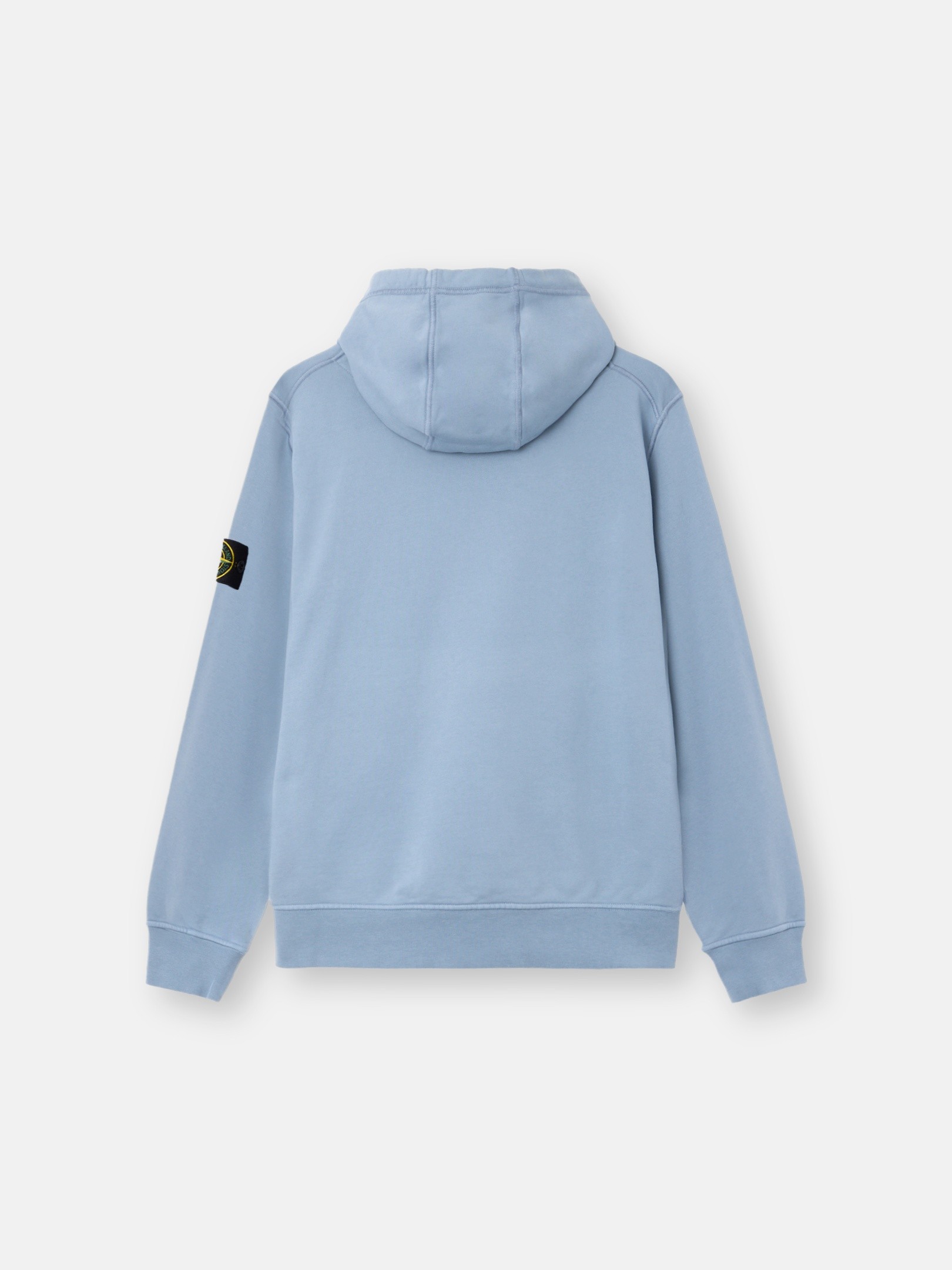 トップス Stone  Organi CottonFleece Hoodie Avio Blue Regular-fit hooded sweatshirt with pouch pocket 6100062