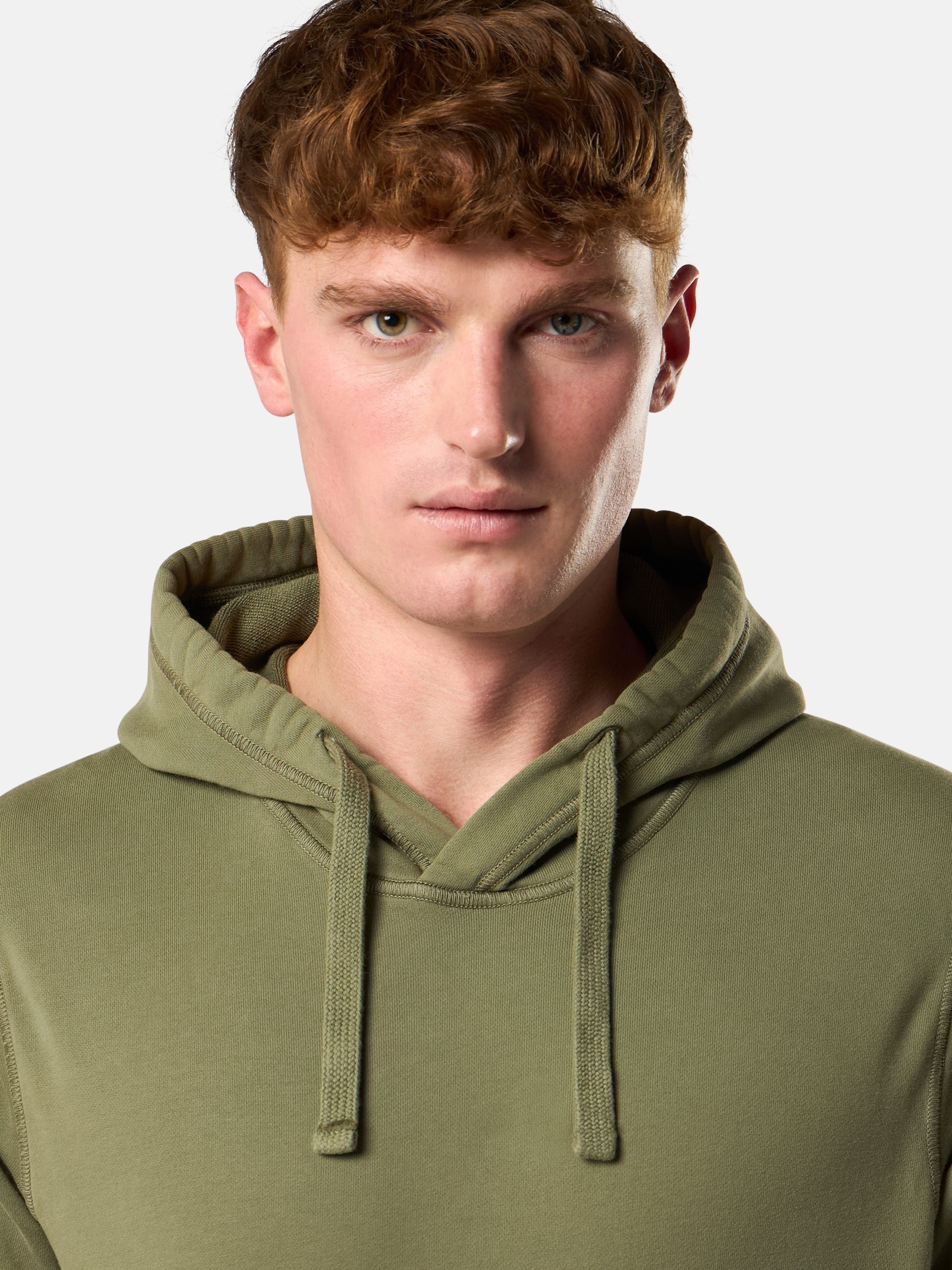 Military Green Regular-fit hooded sweatshirt with pouch pocket