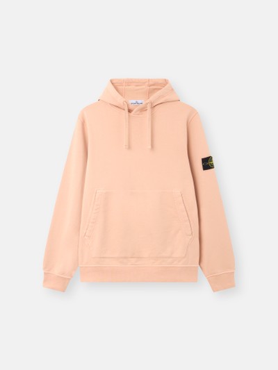 Sweat-shirt à capuche coupe regular avec poche kangourou Rose Plâtre 6100062 ORGANIC COTTON FLEECE | Stone Island FR