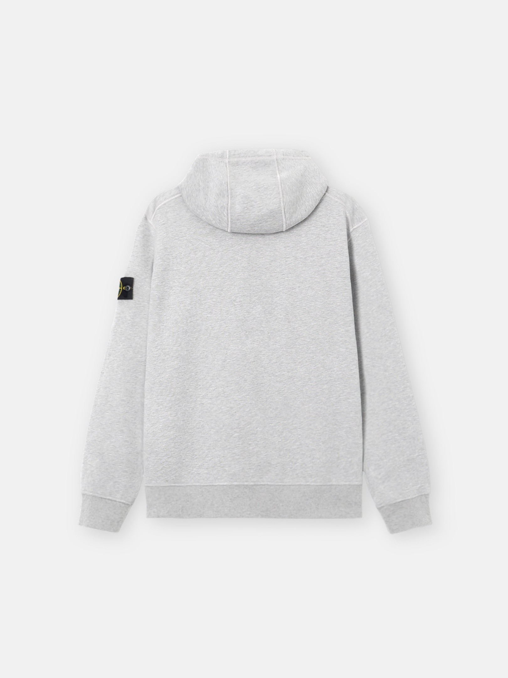 Dust Grey Melange Regular-fit hooded sweatshirt with pouch pocket