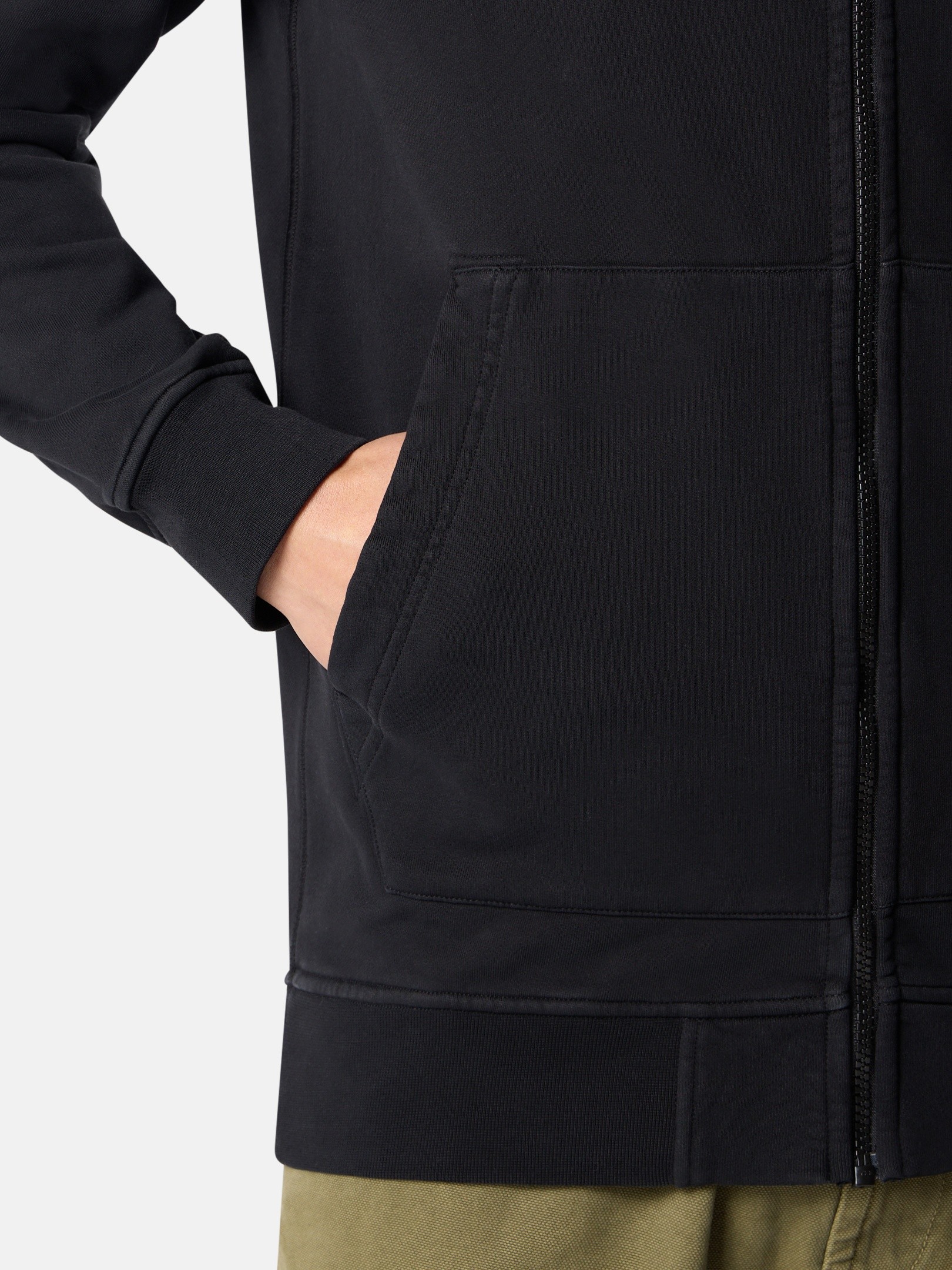 Black Regular-fit track jacket with pockets 6100063 ORGANIC COTTON