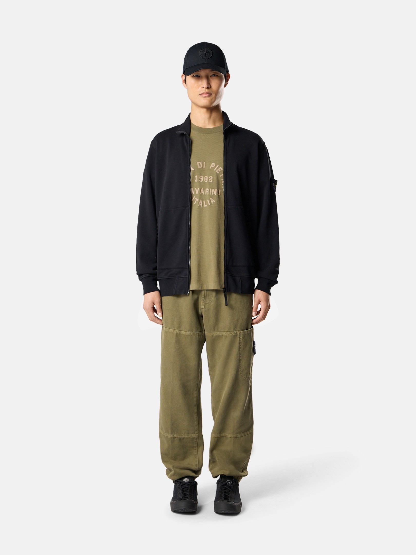 Black Regular-fit track jacket with pockets 6100063 ORGANIC COTTON