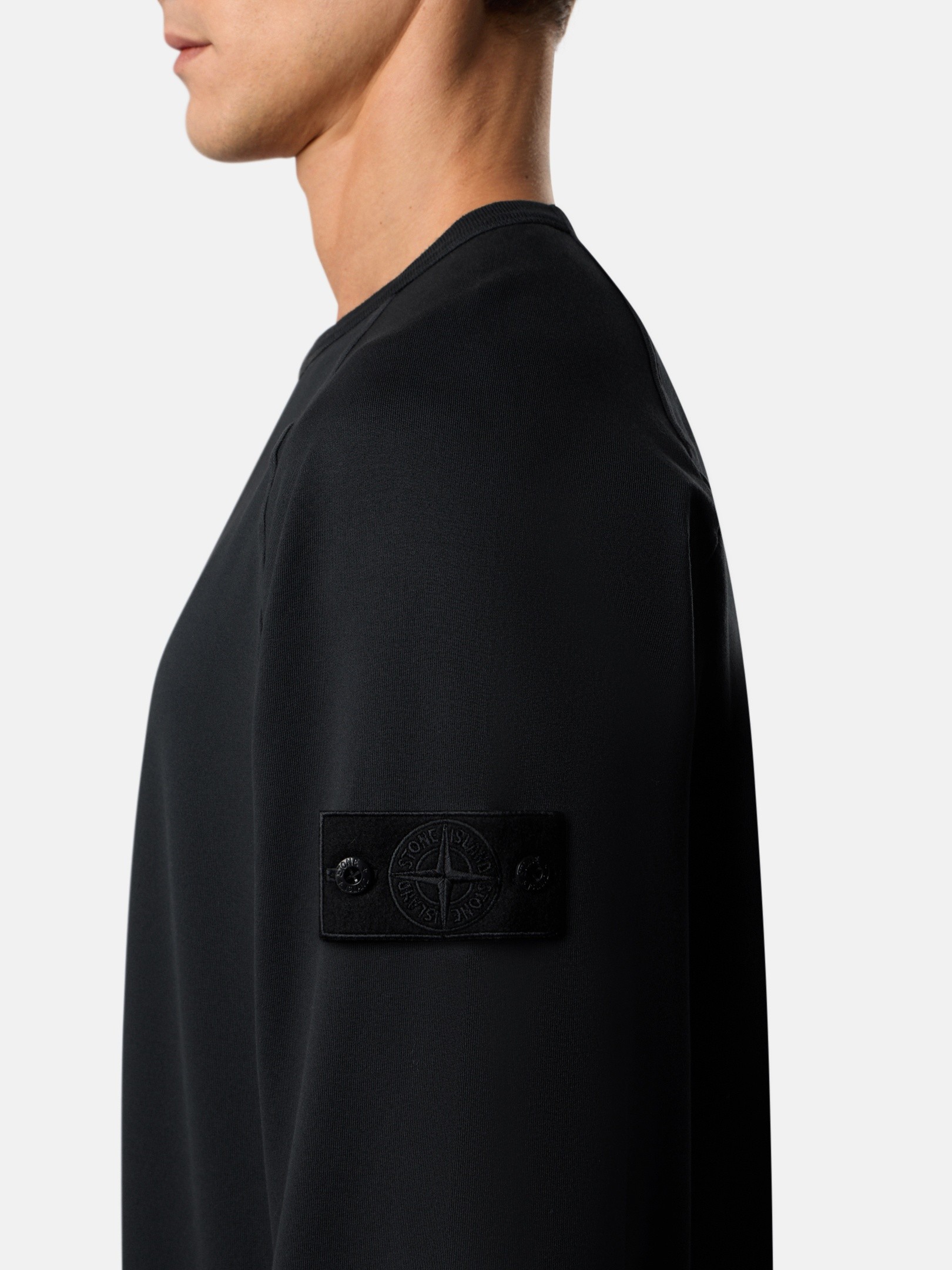 Black Regular-fit crewneck sweatshirt with raglan sleeves 6100064 