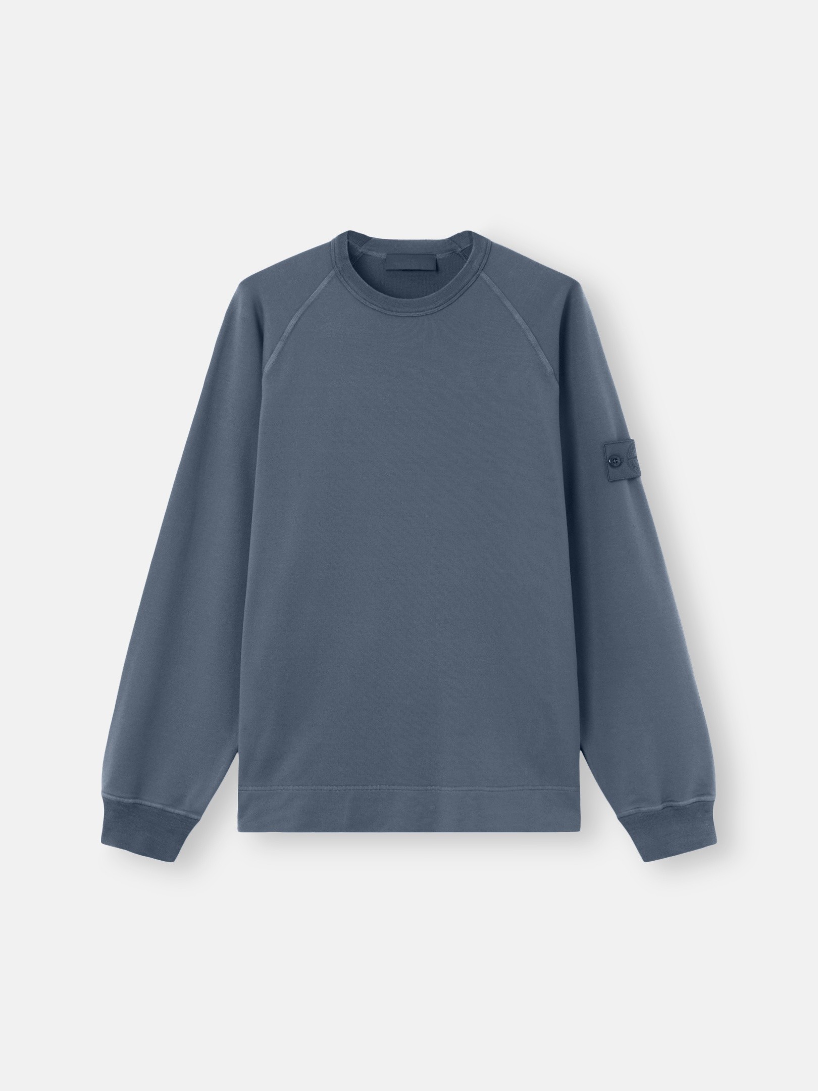 Slate Blue Regular-fit crewneck sweatshirt with raglan sleeves