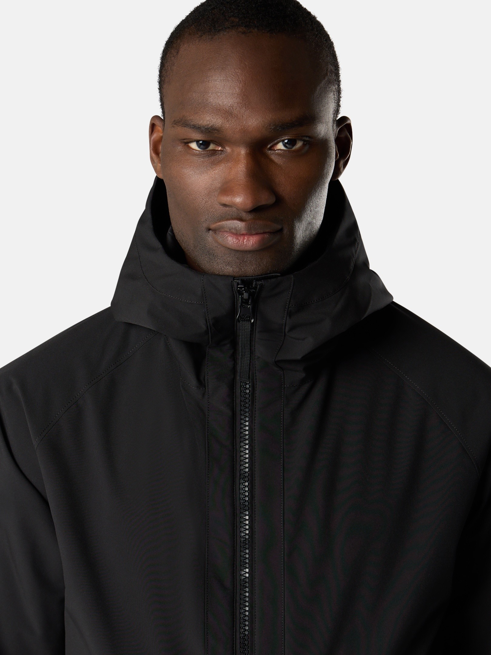 Black Long parka with wind- and water-resistant membrane 7100003