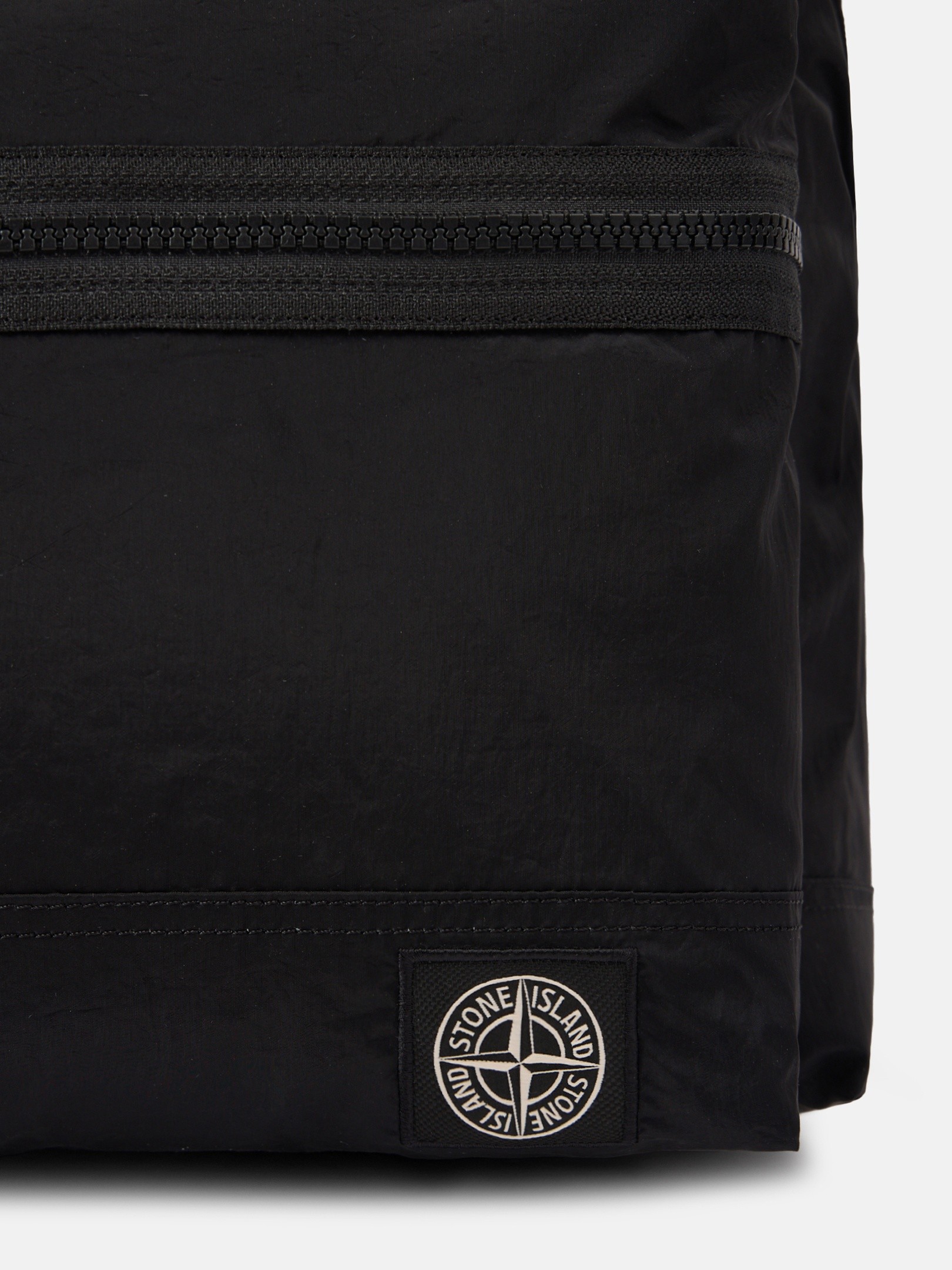 Black Backpack with front pocket and adjustable padded straps