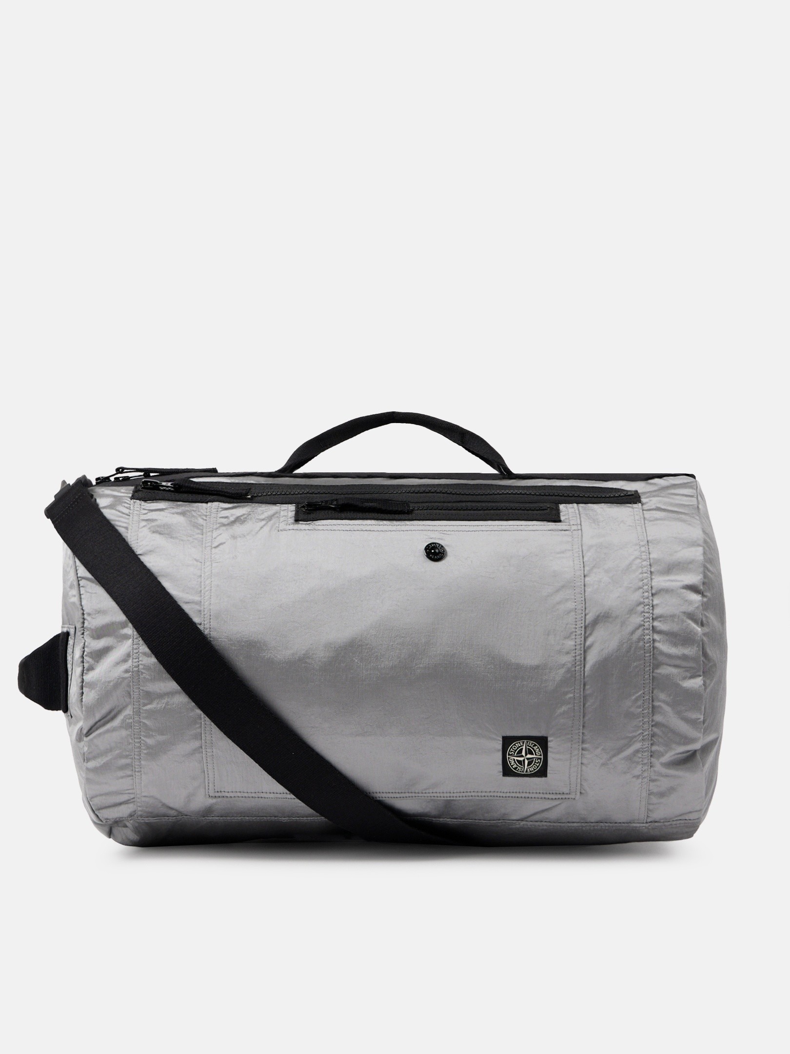 Pearl Grey Duffle bag with removable strap 9200011 COATED NYLON