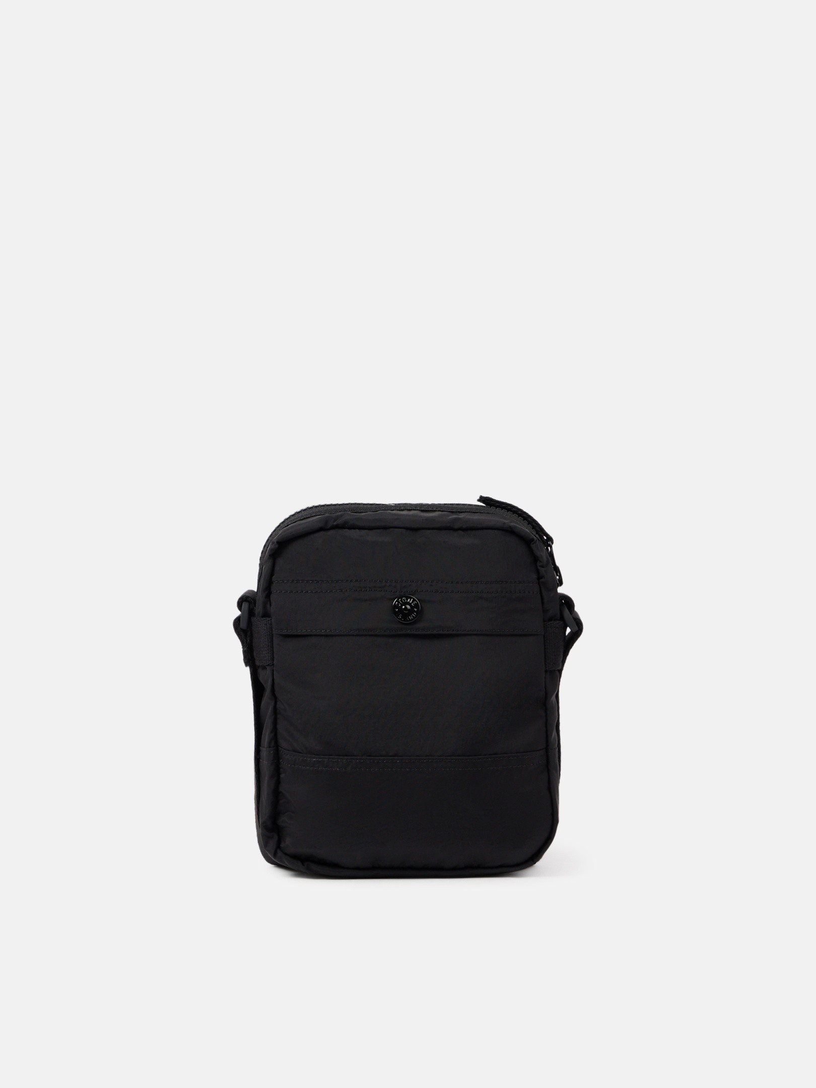 Black Pouch bag with adjustable strap 9200015 COATED NYLON METAL
