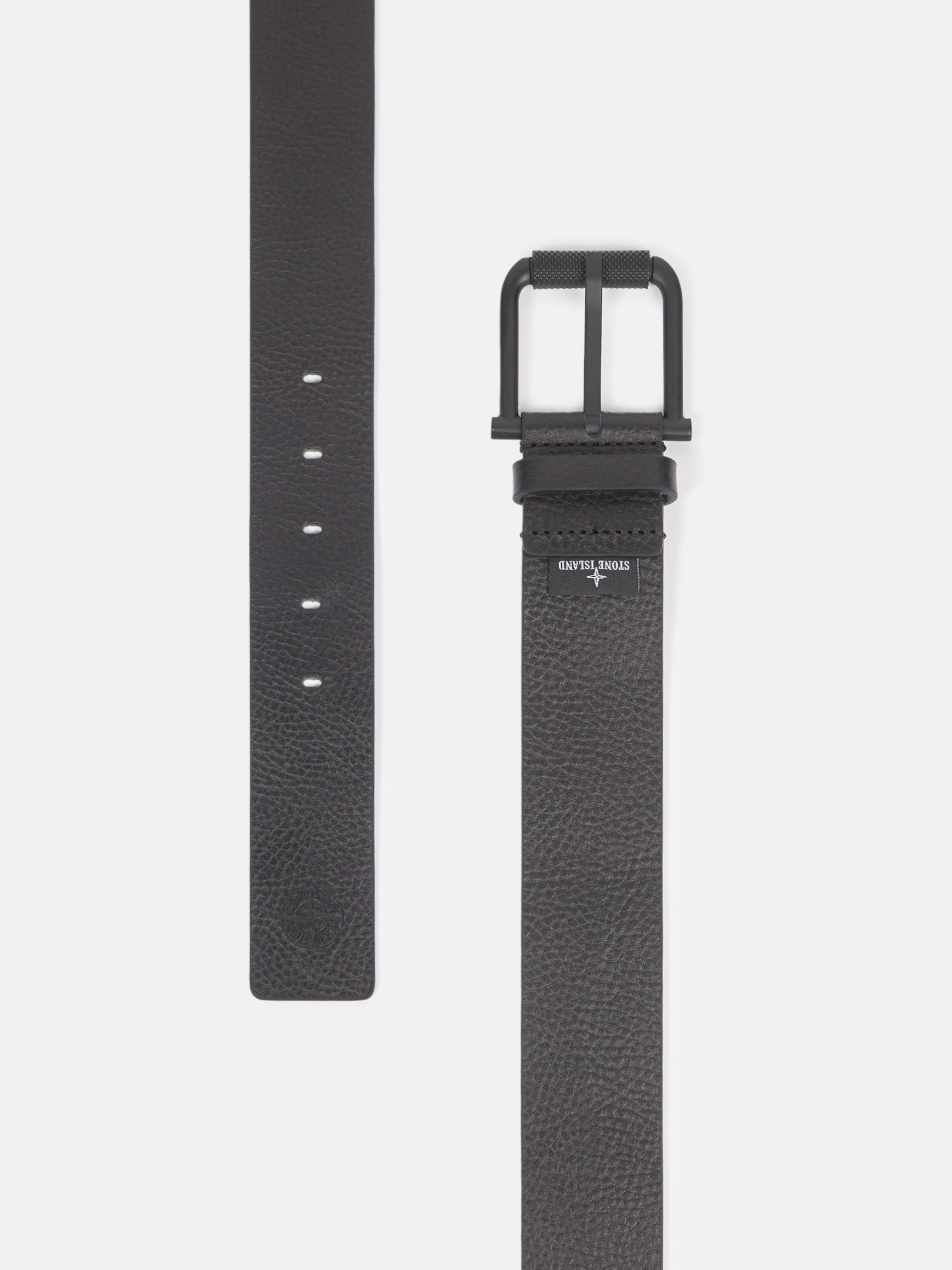 ブラック ベルト テクスチャードバックル 9300002 TUMBLED LEATHER