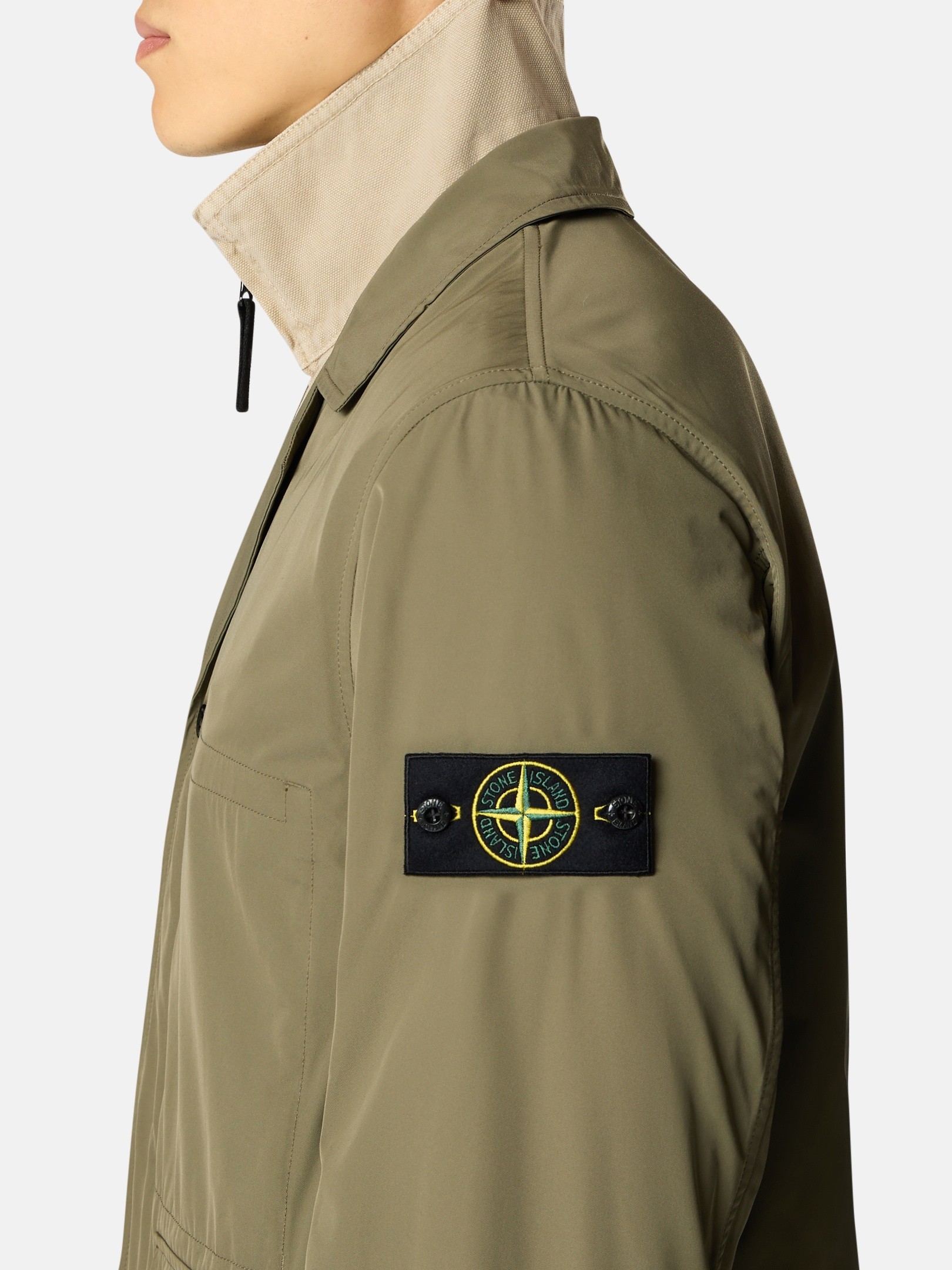 Military Green Utility blazer with zipper and anti-drop A100001