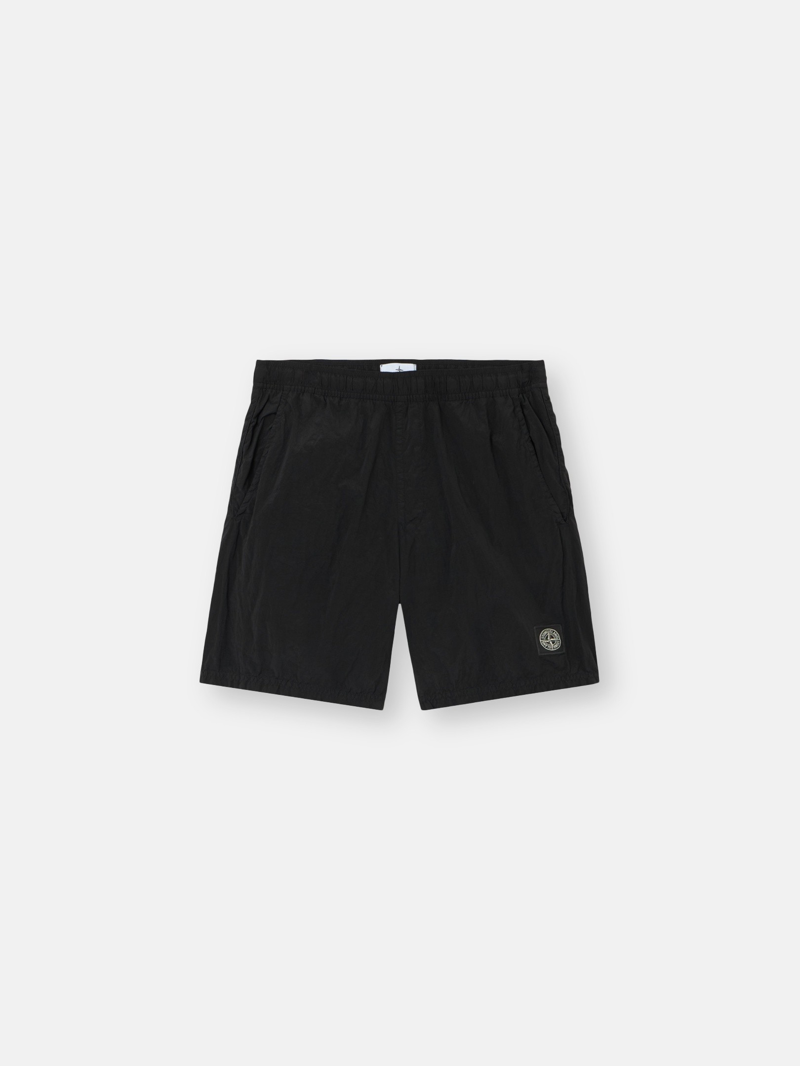 Black Regular-fit mid-length swim shorts with pockets B100004