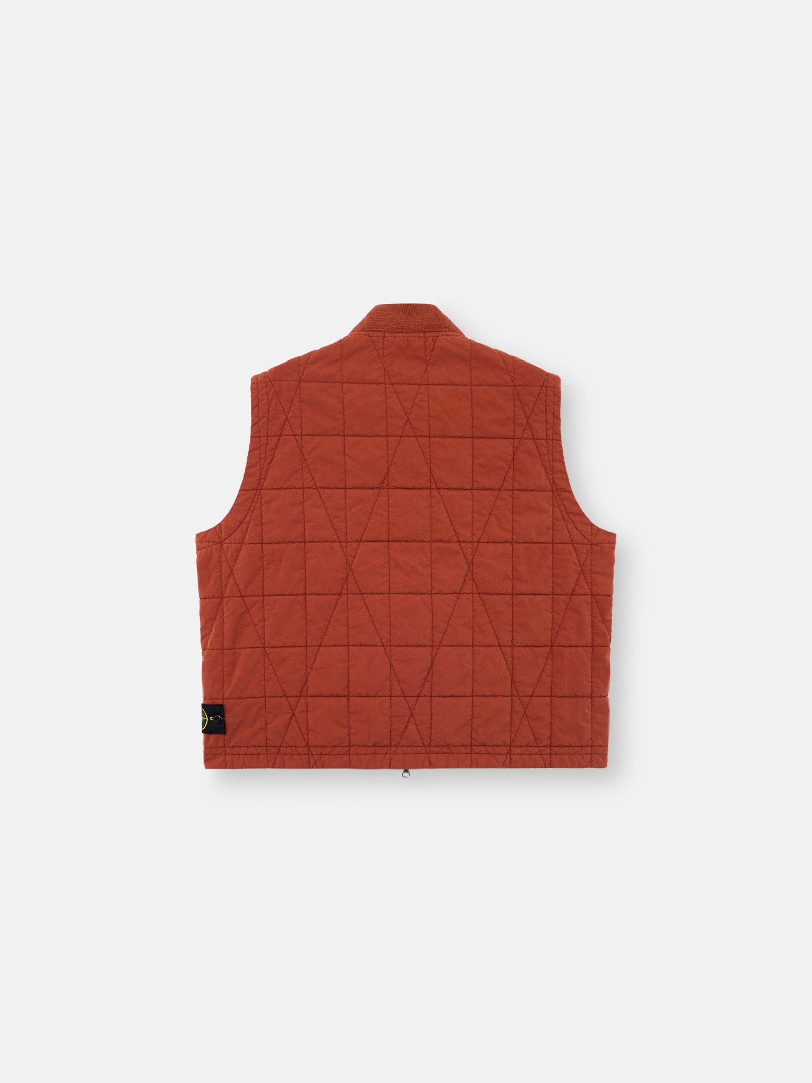 Brick Red Quilted vest with resin coating and anti-drop G100001