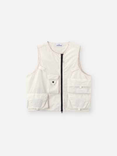 Ivory Utility vest with anti-drop G100006 COTTON NYLON MICRO
